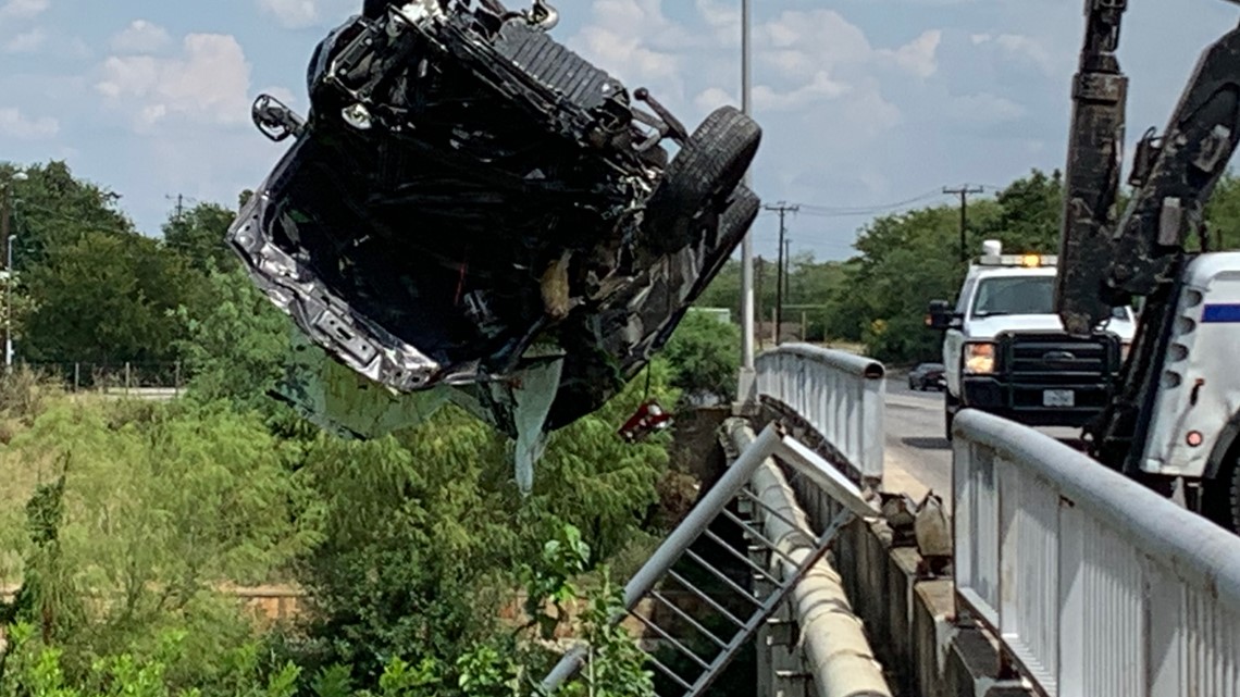 Driver survives crash that ended with car partially