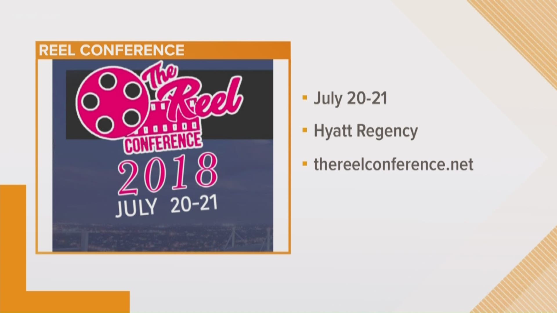 The "REEL Conference" takes place July 20 and 21 at the Hyatt Riverwalk. The conference features inspiring guest speakers and will honor local philanthropist, Gordan Hartman, as well as Miss San Antonio.