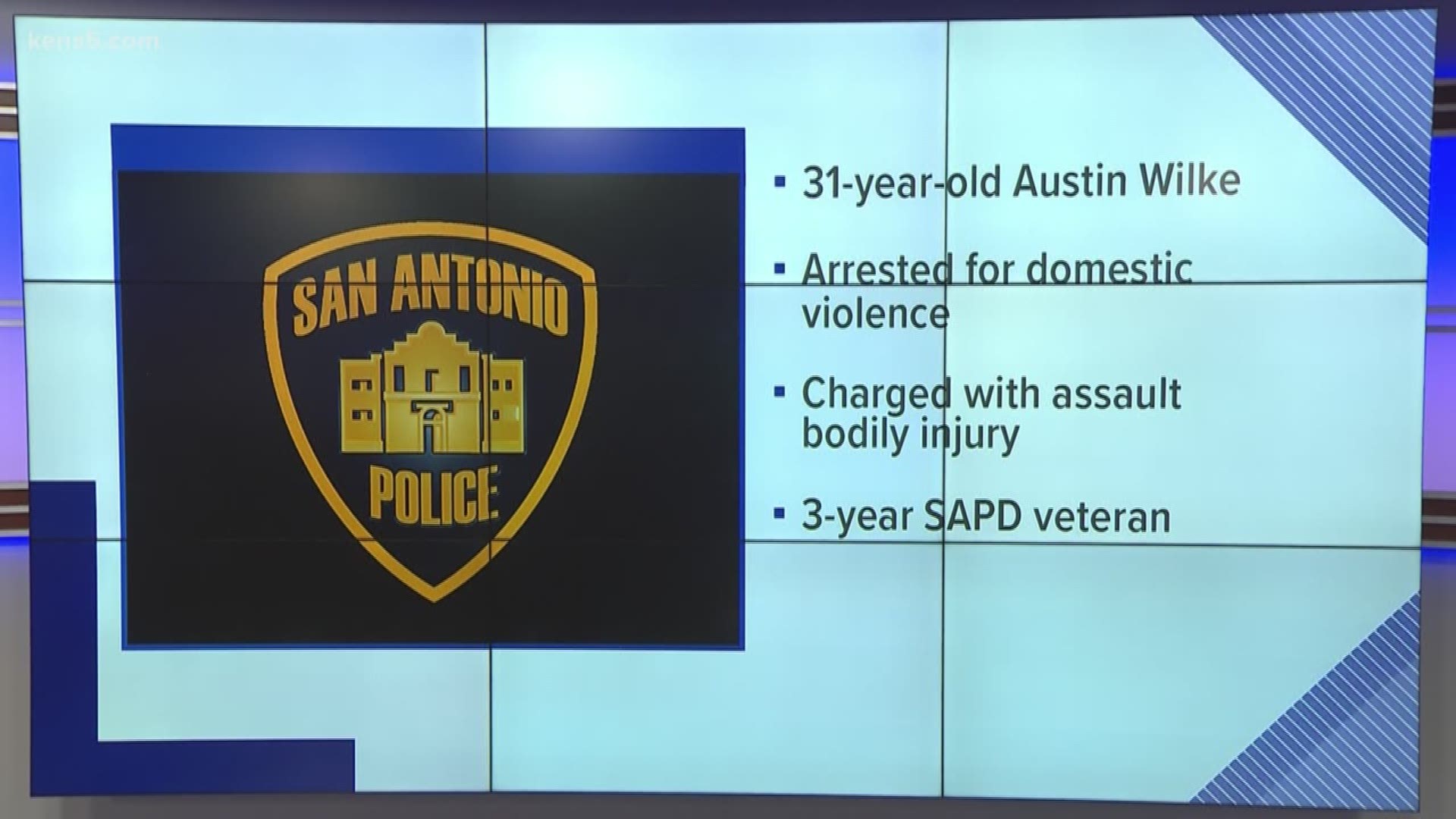 San Antonio's police chief called the alleged actions of the three-year veteran inexcusable.