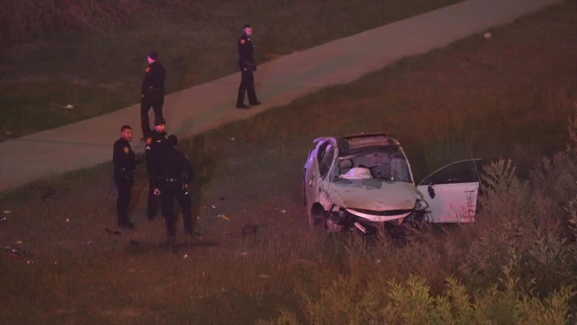 SAPD thinks the driver got spooked by the patrol car and sped up near I-35 South and Laredo Street.