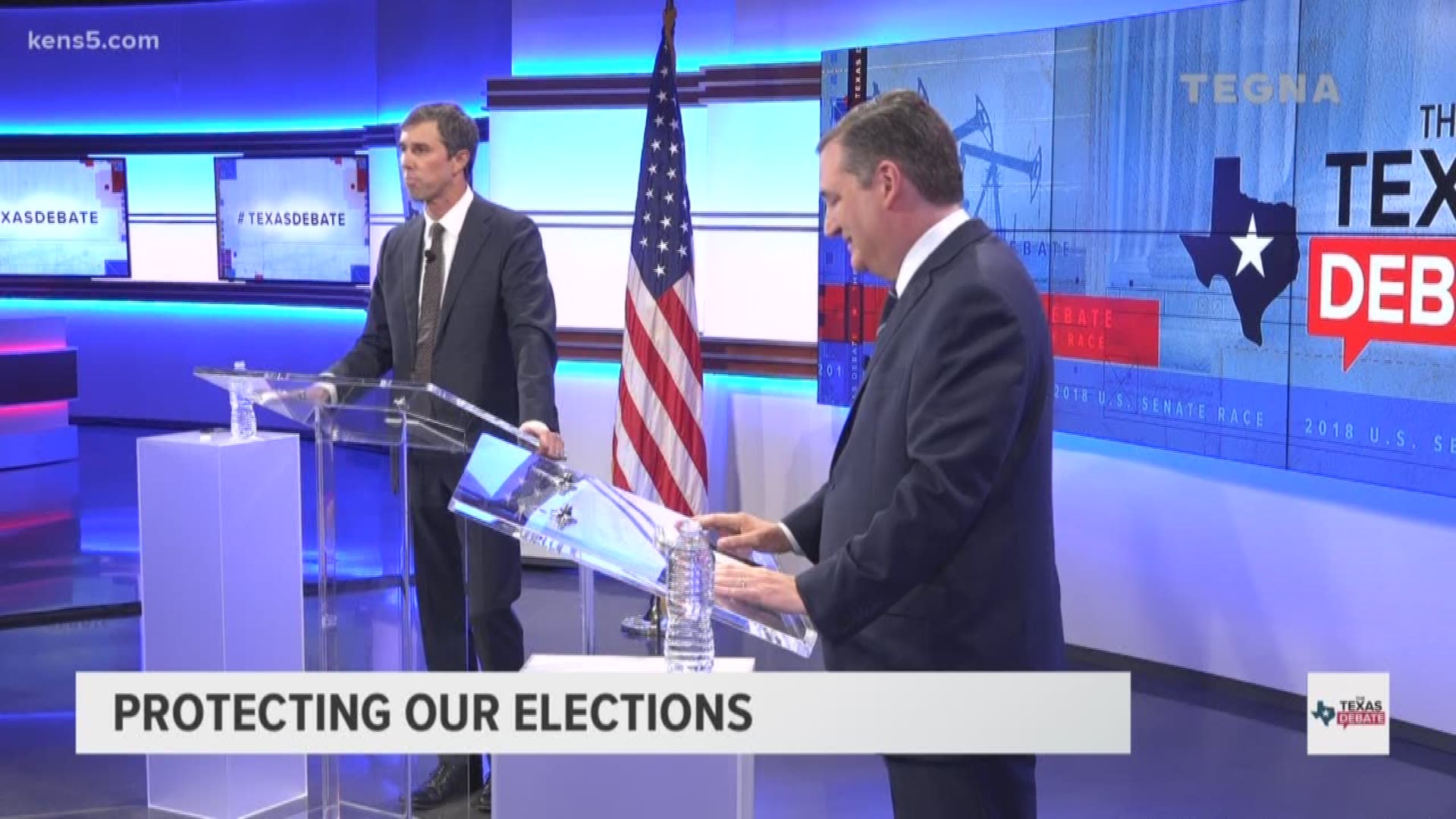 O'Rourke voices his concerns about international forces manipulating the voters' minds at the ballot box, while Cruz emphasizes the danger of social media giants and alleged political bias.