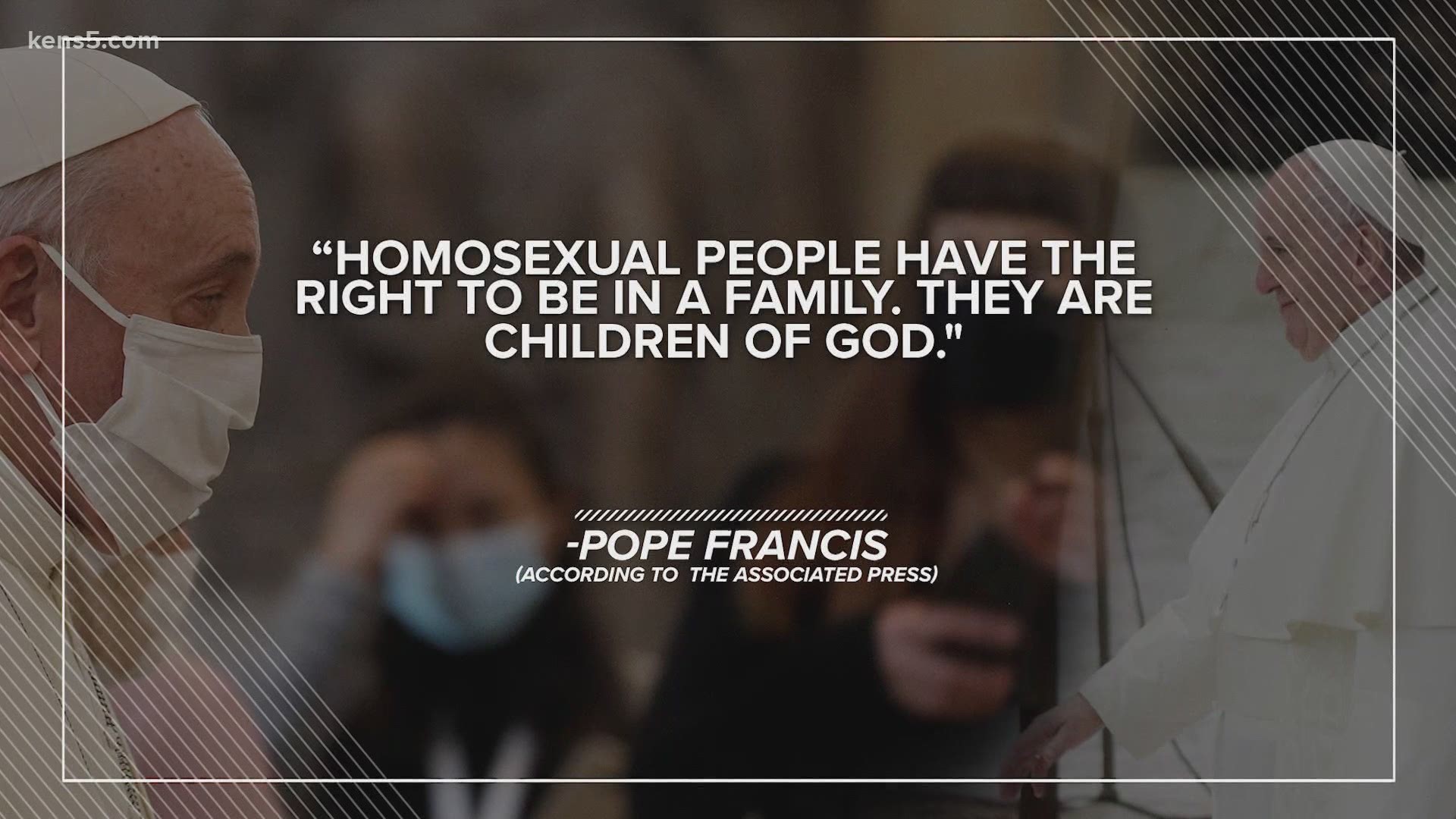 Pope Francis is making headlines around the world, announcing his support for same-sex civil unions.