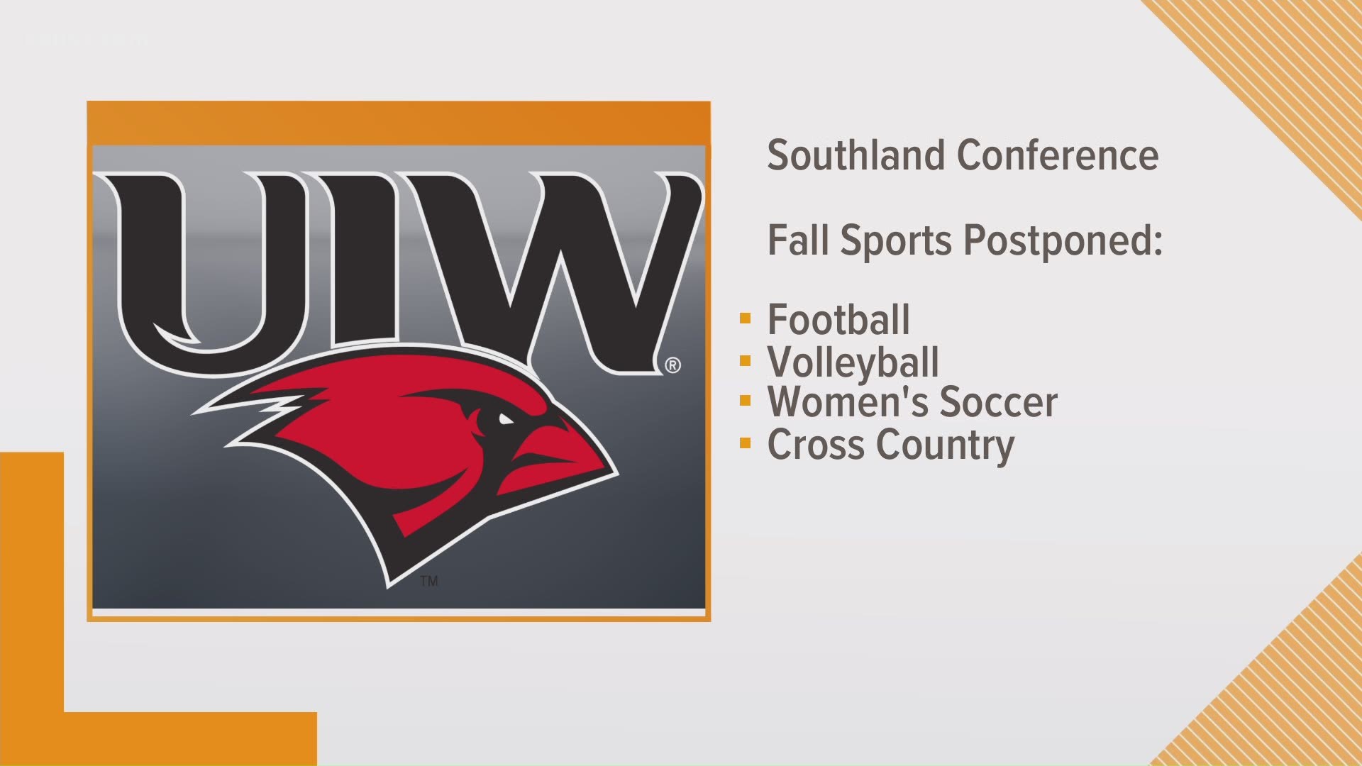 UIW is the first college in San Antonio to have most fall sports programs, including football, postponed because of the pandemic.