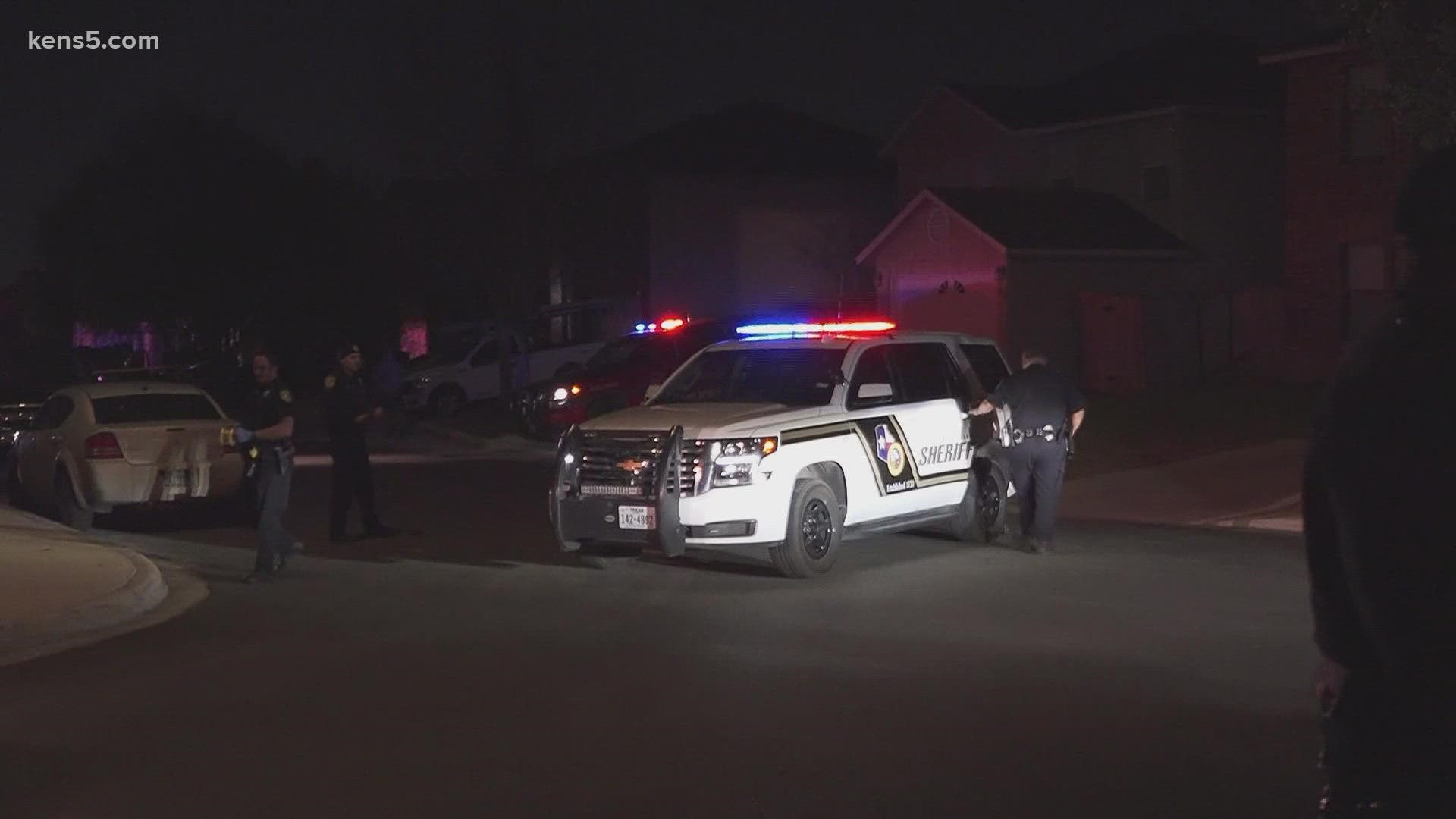 The Bexar County Sheriff's Office said it started as a fight between a man in the street and another person in a car. The victim's age has not been released.