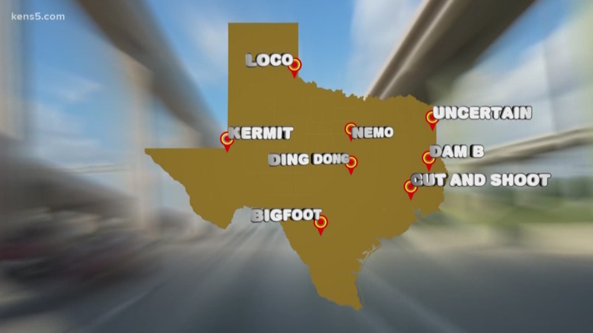 Ding Dong, Pancake, Nimrod. No, this story isn't about unintelligent people craving breakfast. Instead, those are the weird names of three towns in Texas.