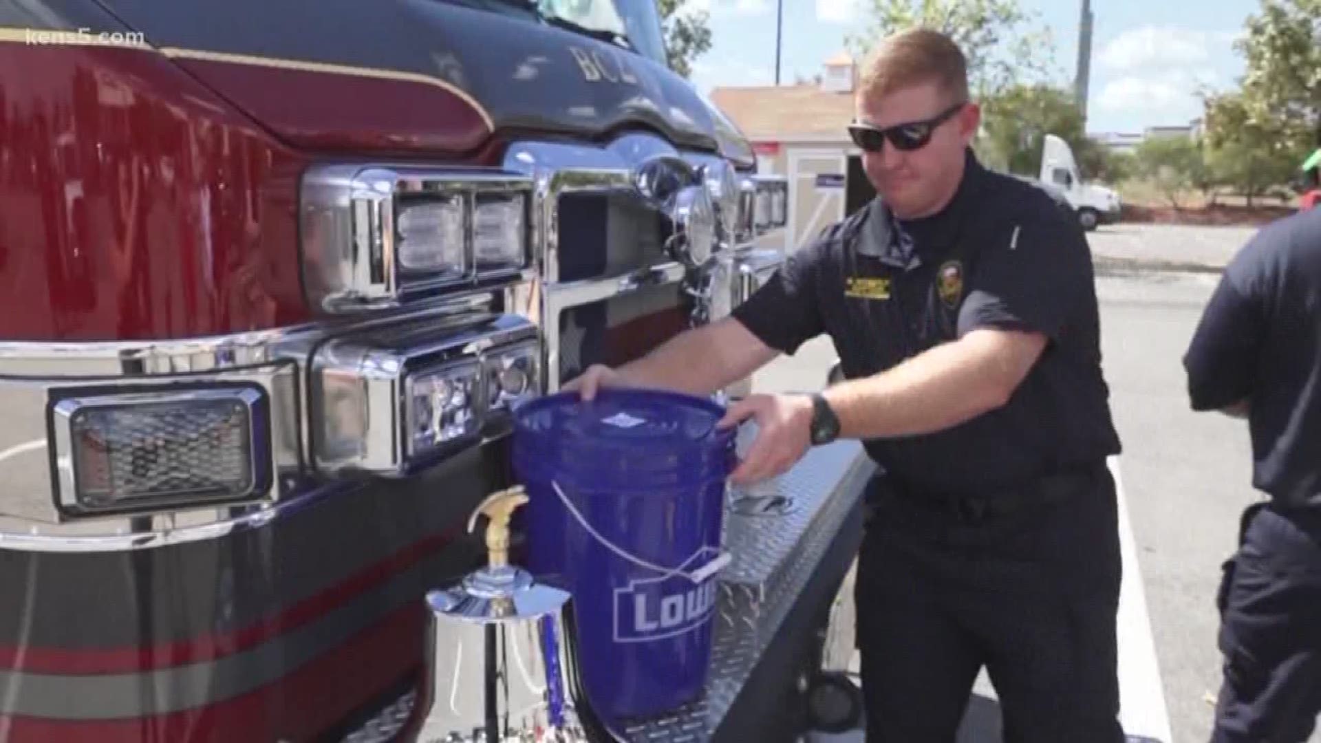 Bexar County ESD 2 fire trucks will now all be outfitted with buckets, cleaning solution and equipment so they can scrub and spray suits and skin after fighting fire