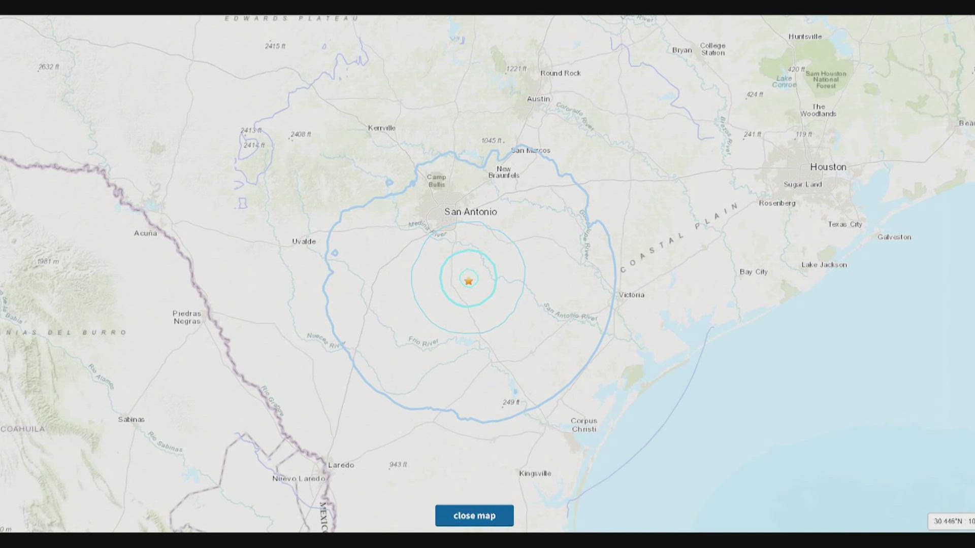 Today's quake is the latest of nearly 30 reported in the South Texas area in just over the last month.