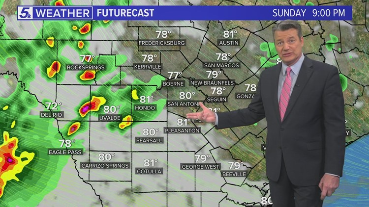 Chance of showers comes Sunday night for San Antonio