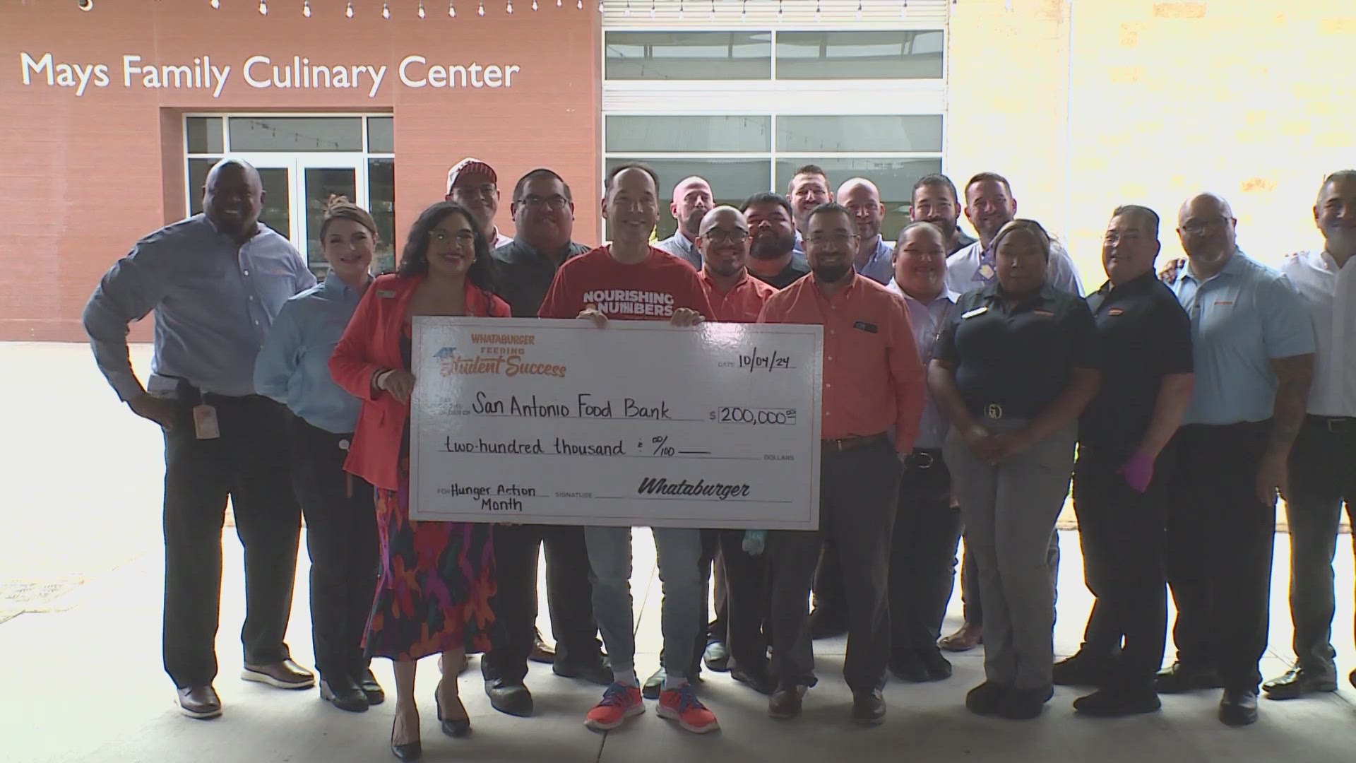 Whataburger making its largest ever donation to the San Antonio Food Bank.