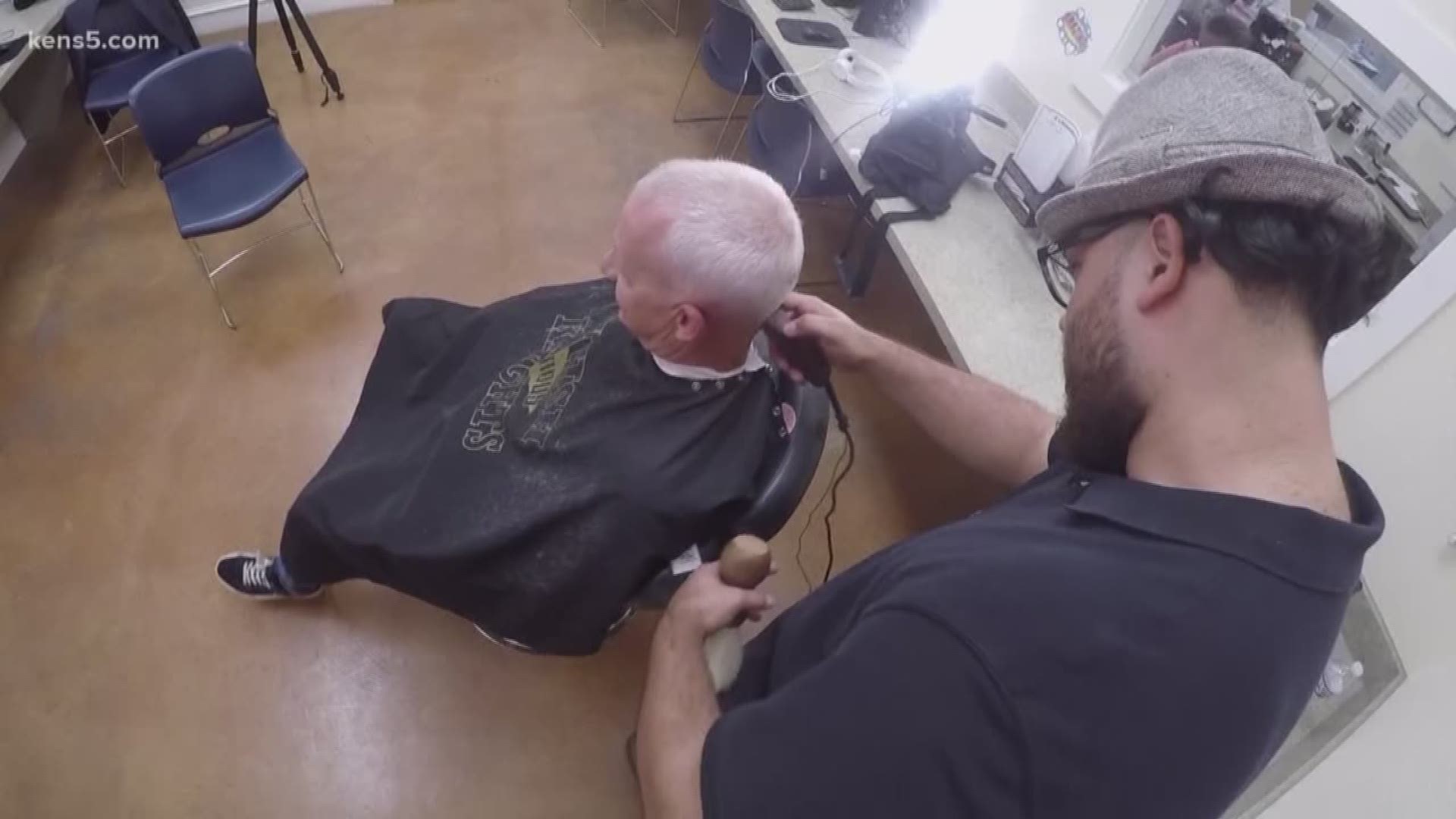 A local barber is donating his time and skill to give area veterans a boost of confidence.