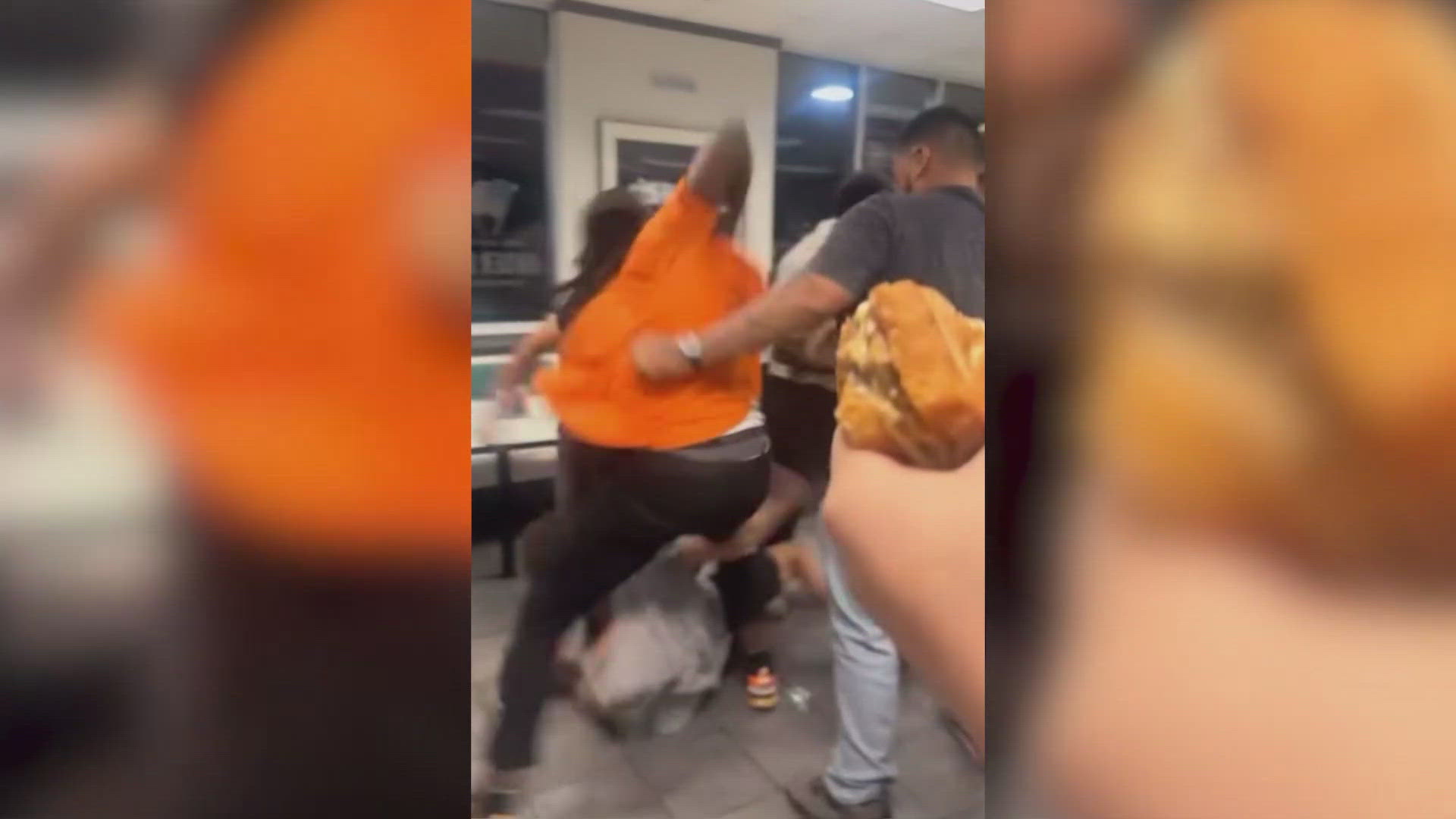 Caught on camera Food order mixup leads to brawl, arrest of 7 at San