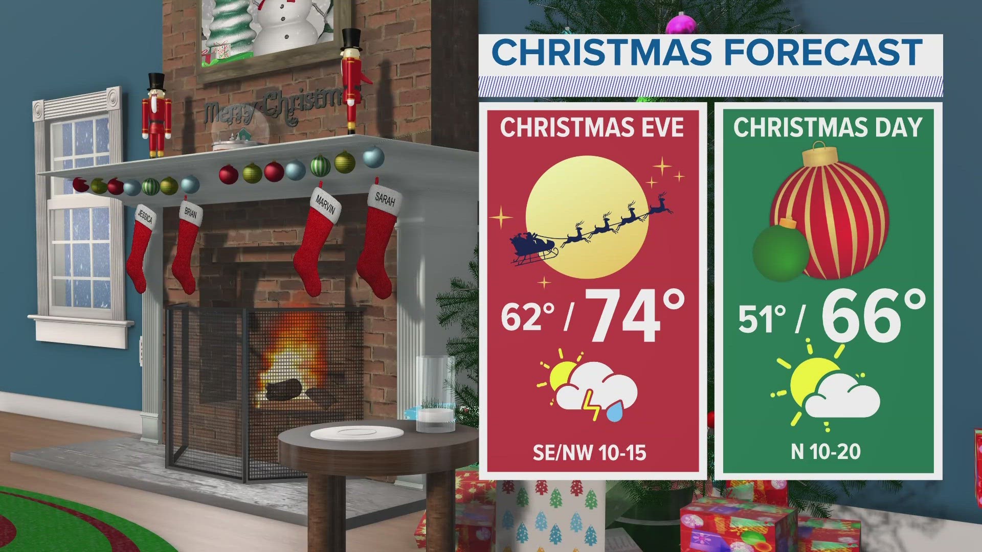 Cold front comes just in time for Christmas.