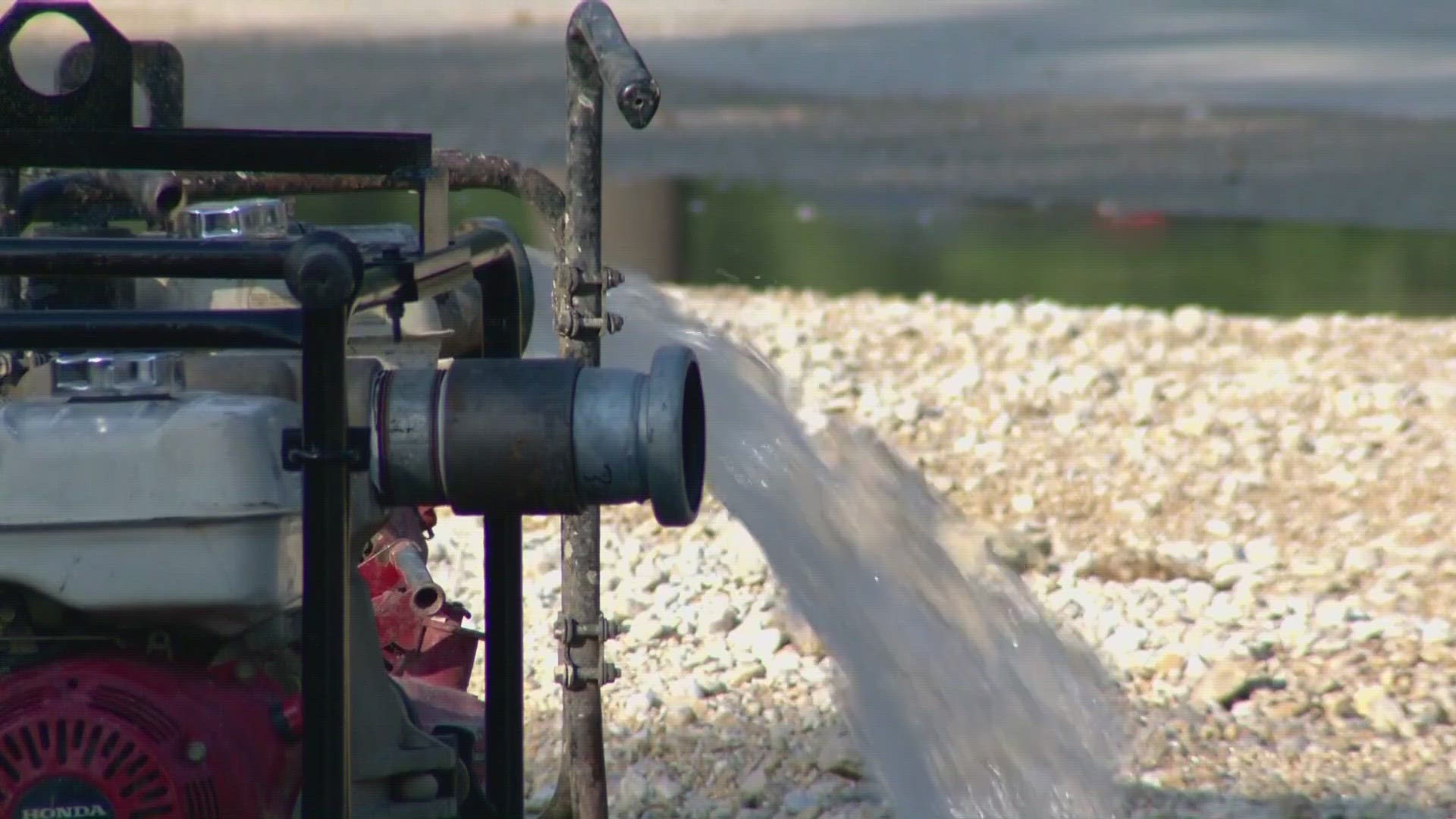 Some restaurants and businesses closed Sunday after a pipe burst, sending water away from businesses and into the streets.