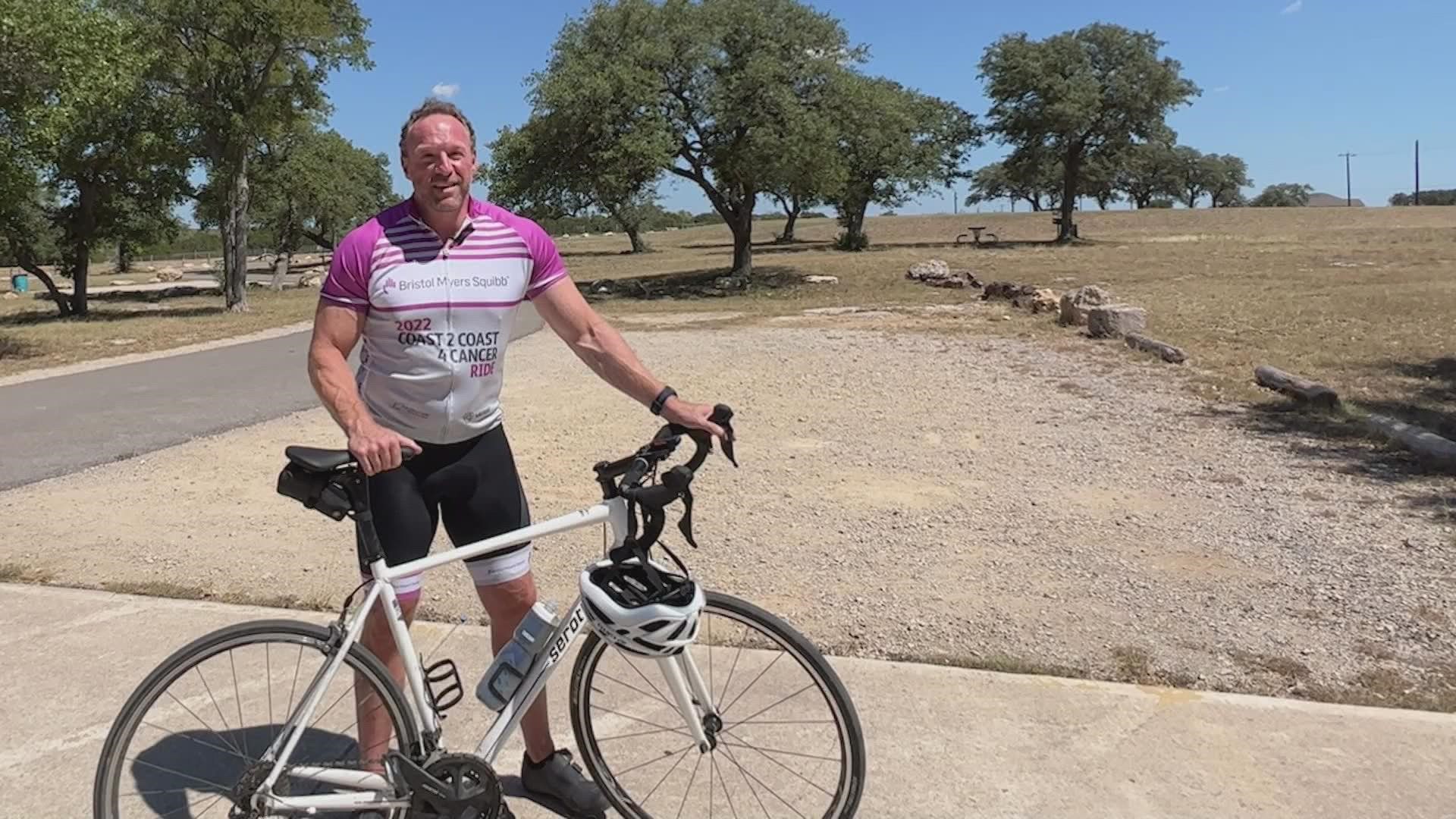 Over 100 cyclists from around the country are riding in September to raise money for cancer research.