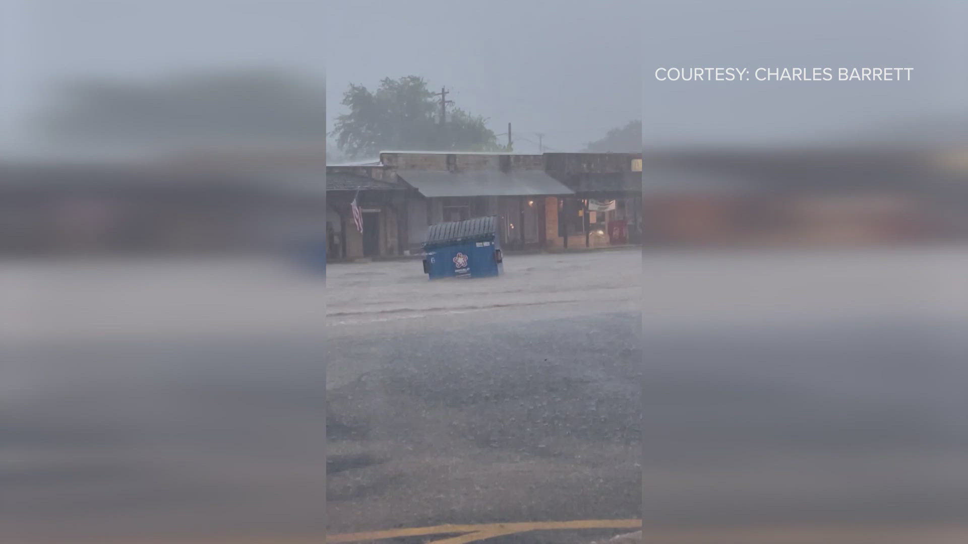 Multiple viewers and employees sent in dramatic video of the flood waters.