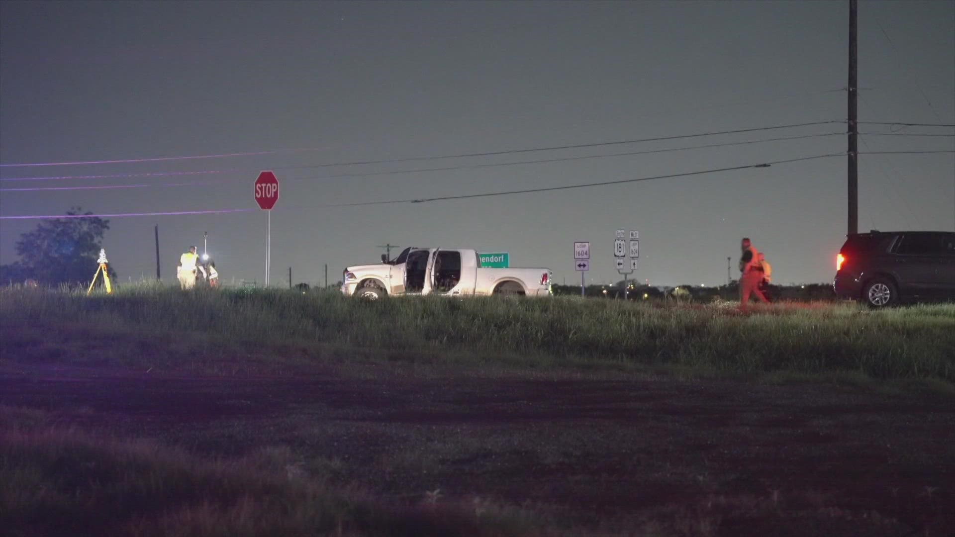 The crash happened last night on the main lanes of Loop 1604 at Highway 181.