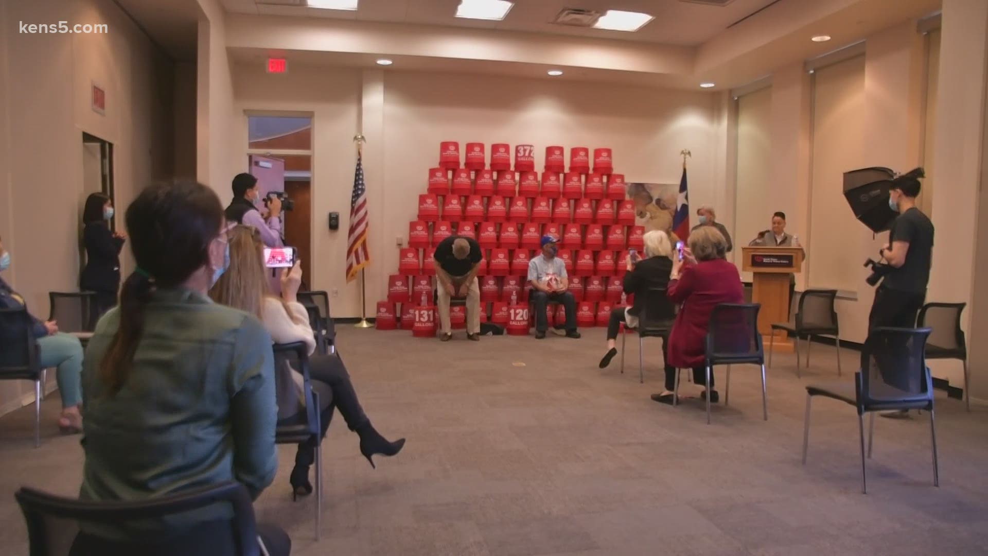 One of the donors remembered meeting a four-year-old cancer patient who thanked 15 years ago. She thanked them all again today in a heartwarming moment.