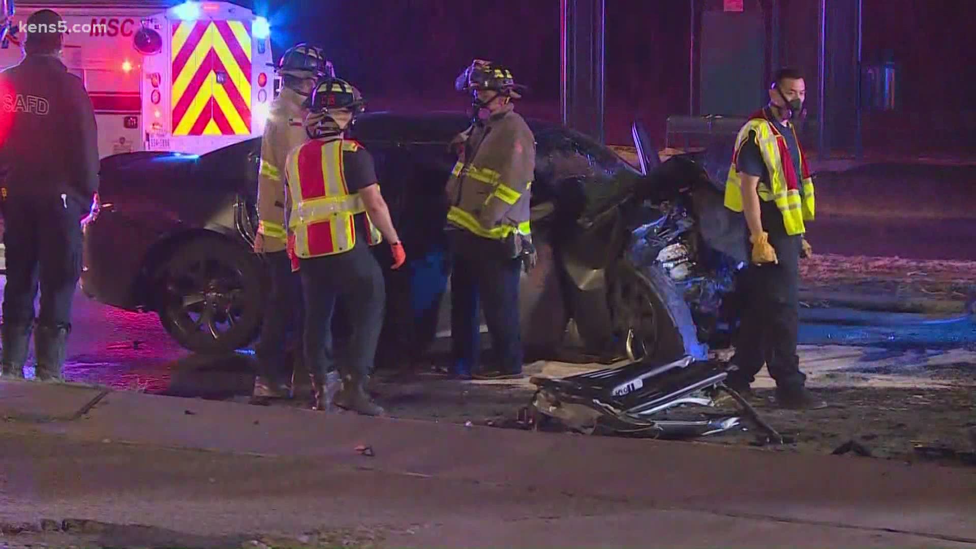 Authorities say the crash happened on the southwest side shortly after 6 p.m.