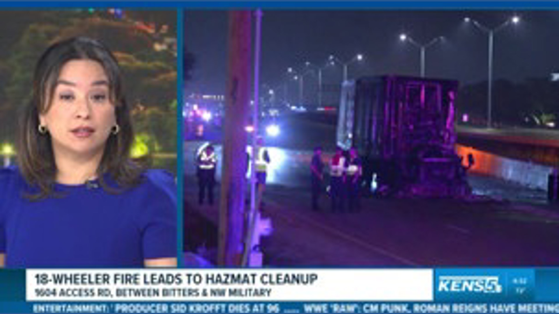 18 wheeler catches fire after brakes overheat on northwest side of LP ...