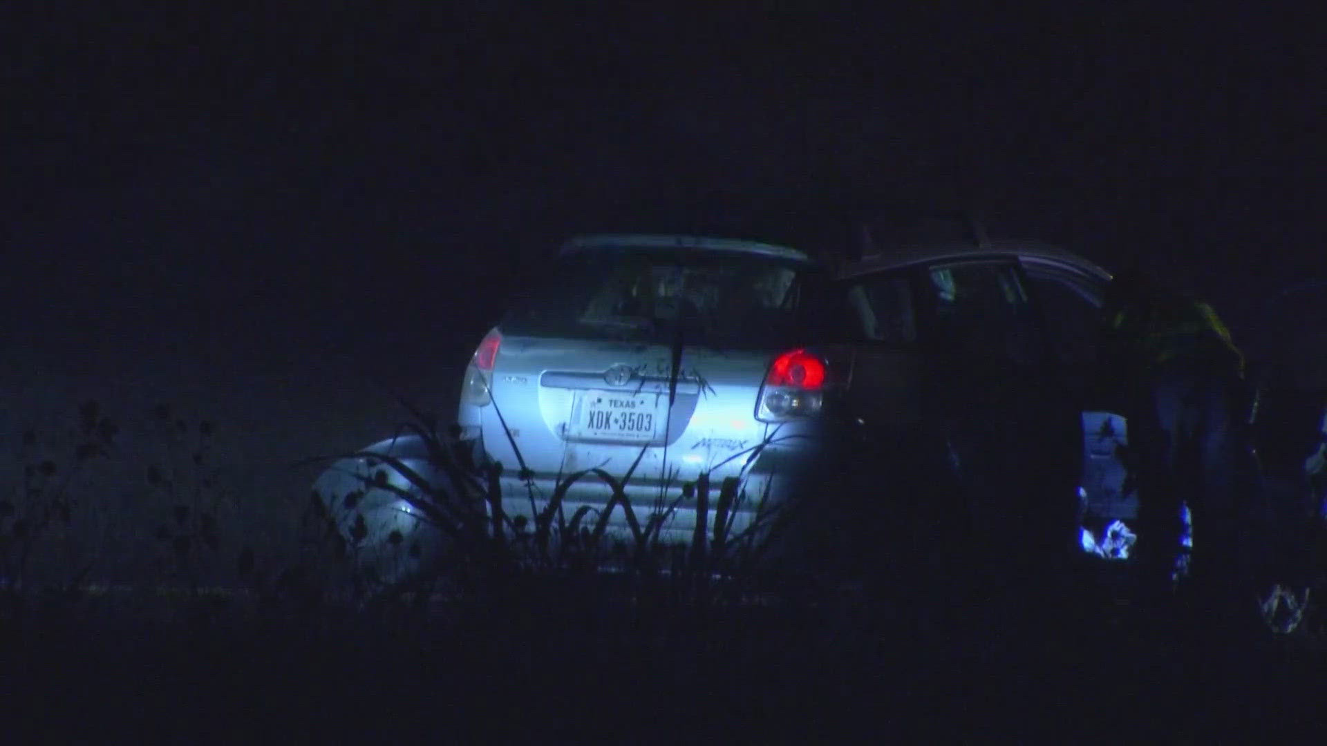 The driver fled but was apprehended.