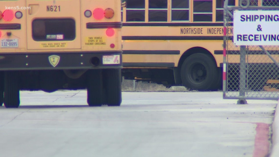 Catalytic converters stolen from Northside ISD school buses
