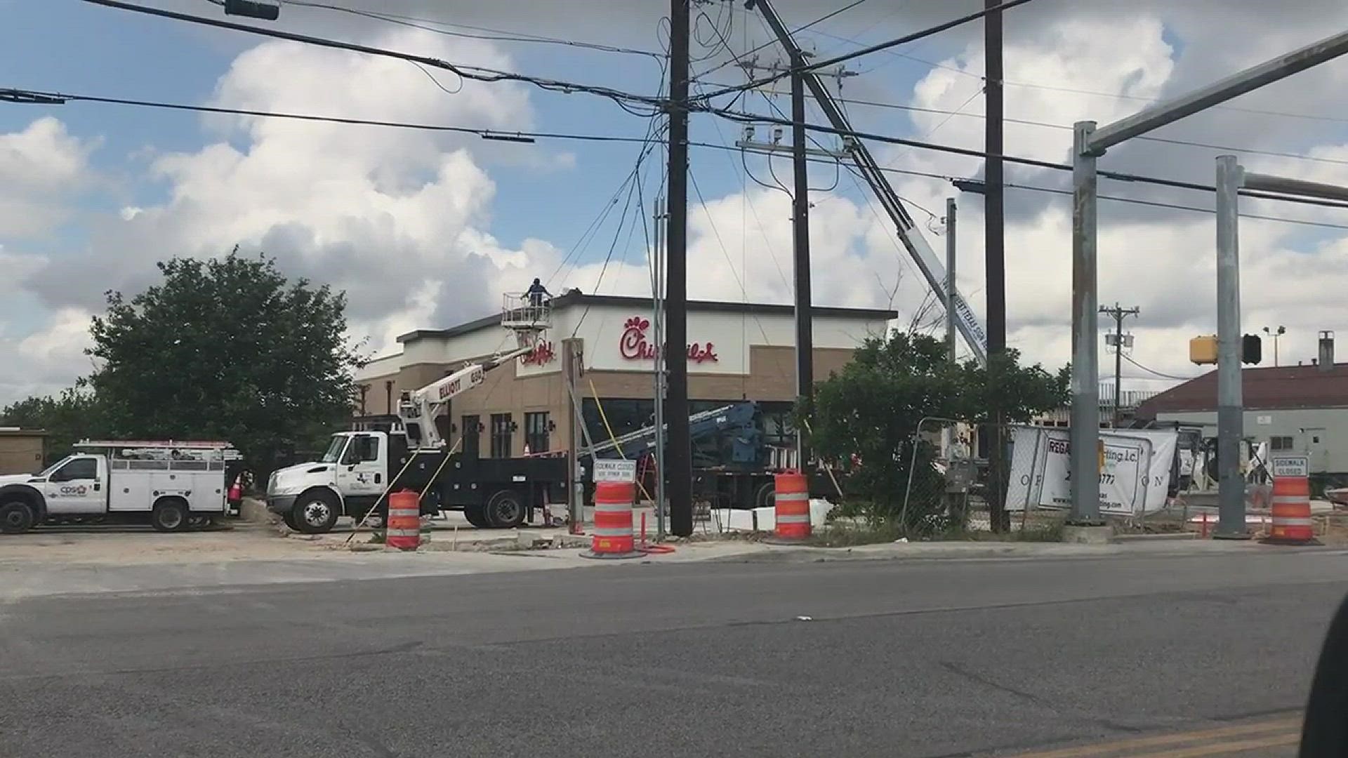Chick-fil-A building nearing completion in Balcones Heights.