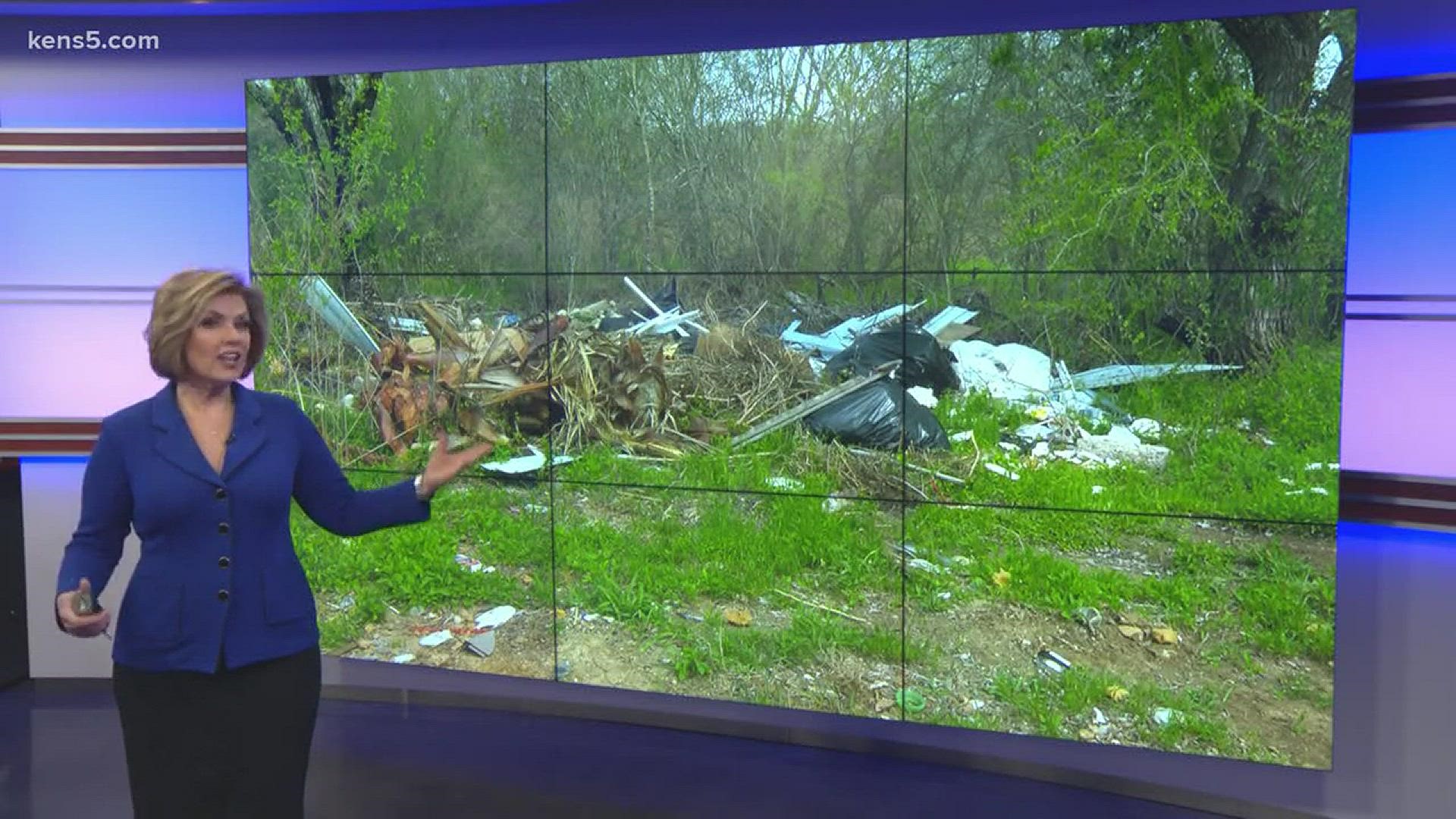 Mounds of garbage have been piling up on an isolated south side road for a long time, but the city has a brand new weapon to fight the problem. Eyewitness News reporter Sue Calberg has more.