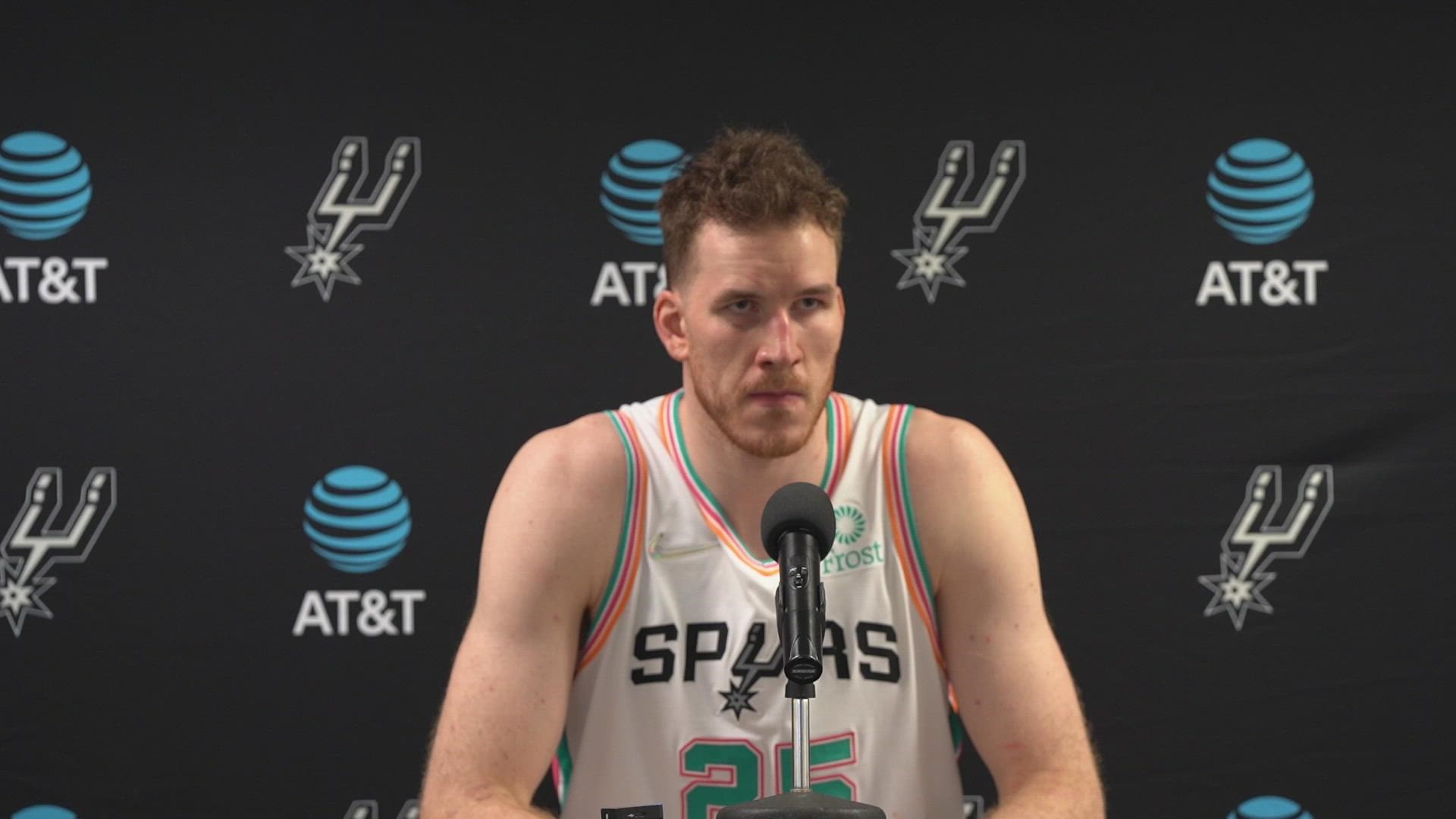"We were just a couple plays short on the offensive and defensive end," Poeltl said. "We did a great job of fighting that game. Just one play here, one play there."