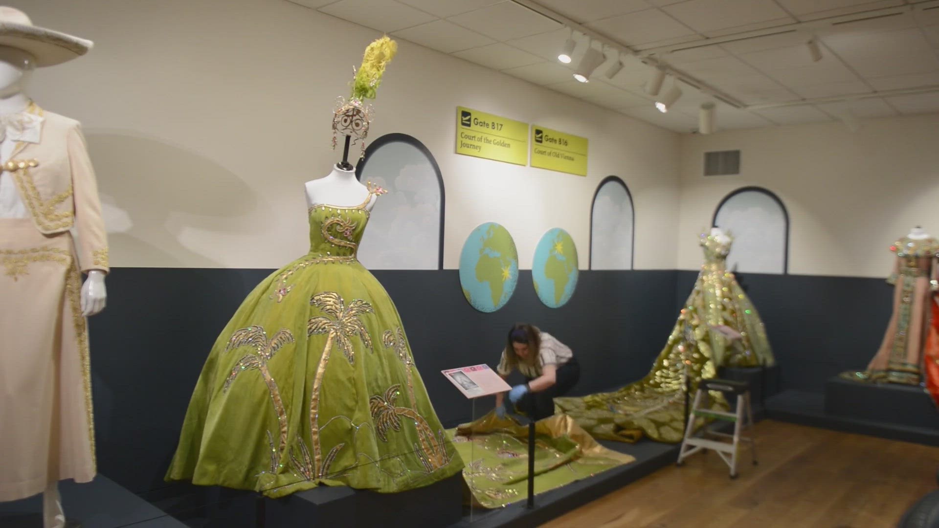 All of the elaborate gowns from past years are on display for you to enjoy.