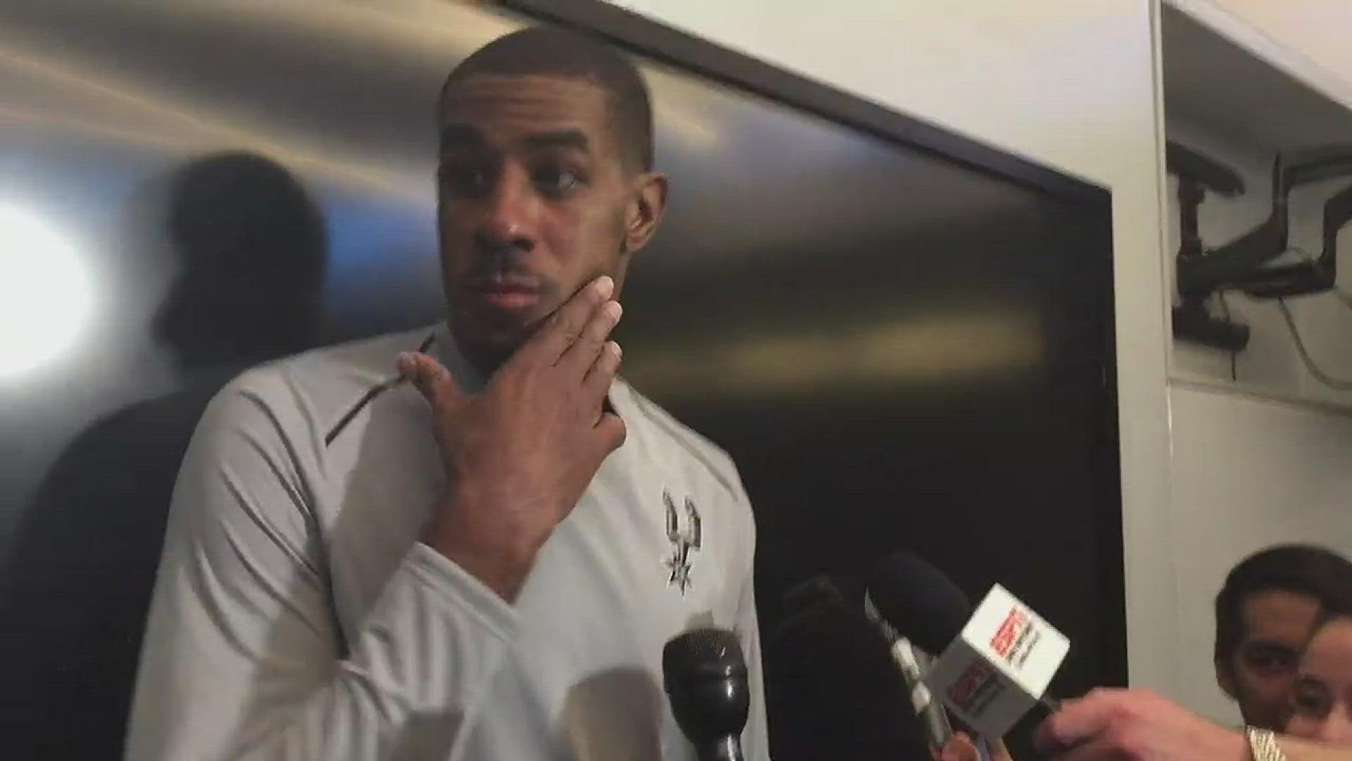 Spurs forward LaMarcus Aldridge on the win over the Nuggets