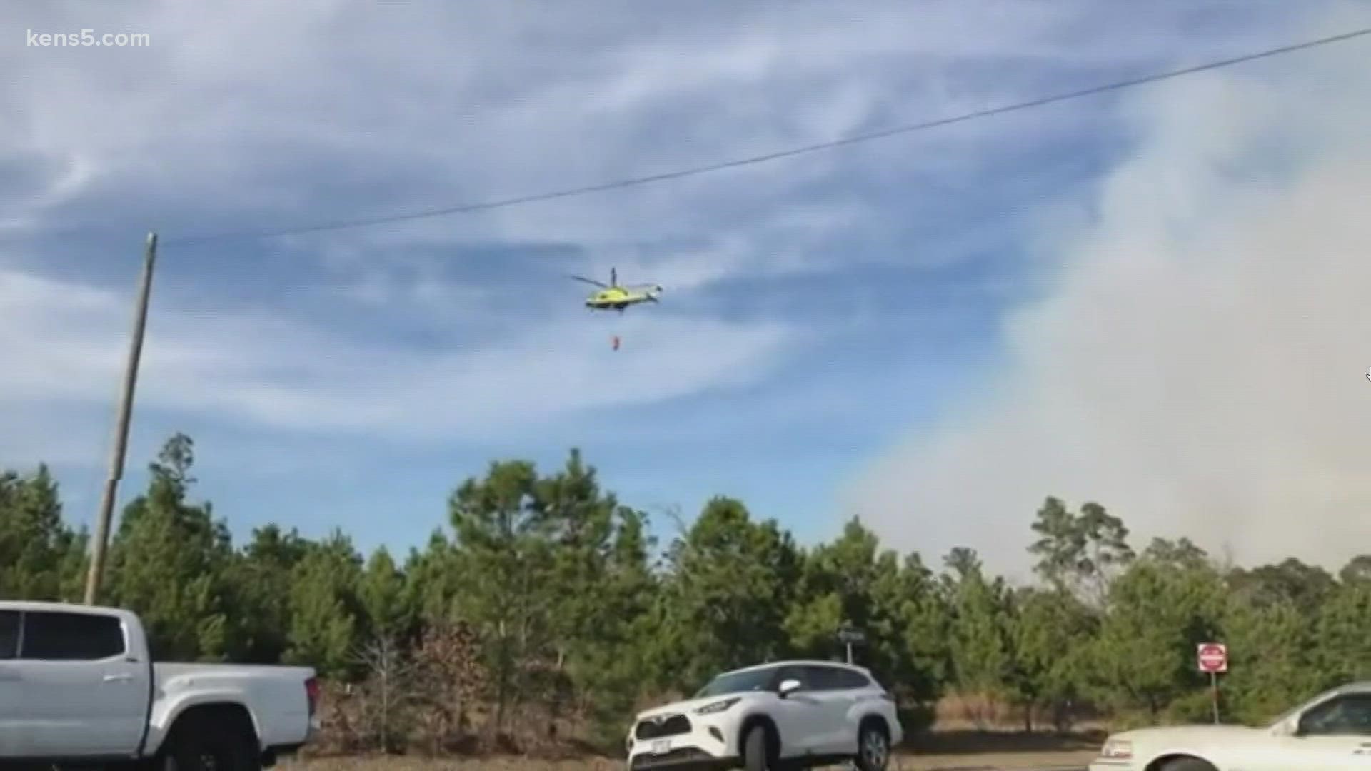 The fire has grown to 300 acres and is 0 percent contained.
