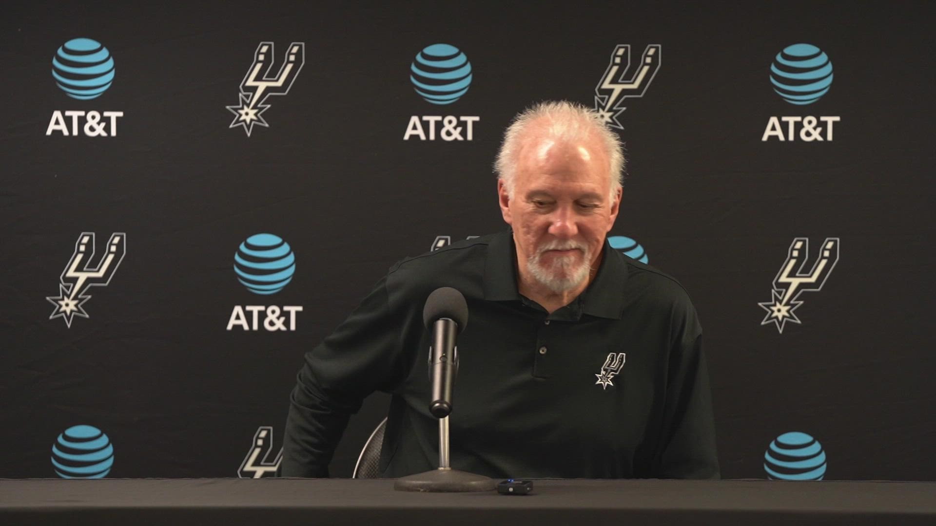"I think it was expected, deserved," Popovich said. "We knew we had a wild, competitive young man who was in love with basketball, quite athletic and just fierce."