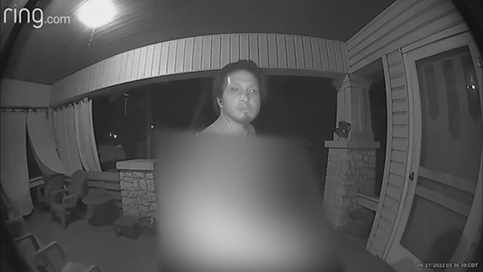 Highland Park residents want man charged after he was caught on camera, naked on a stranger's porch.