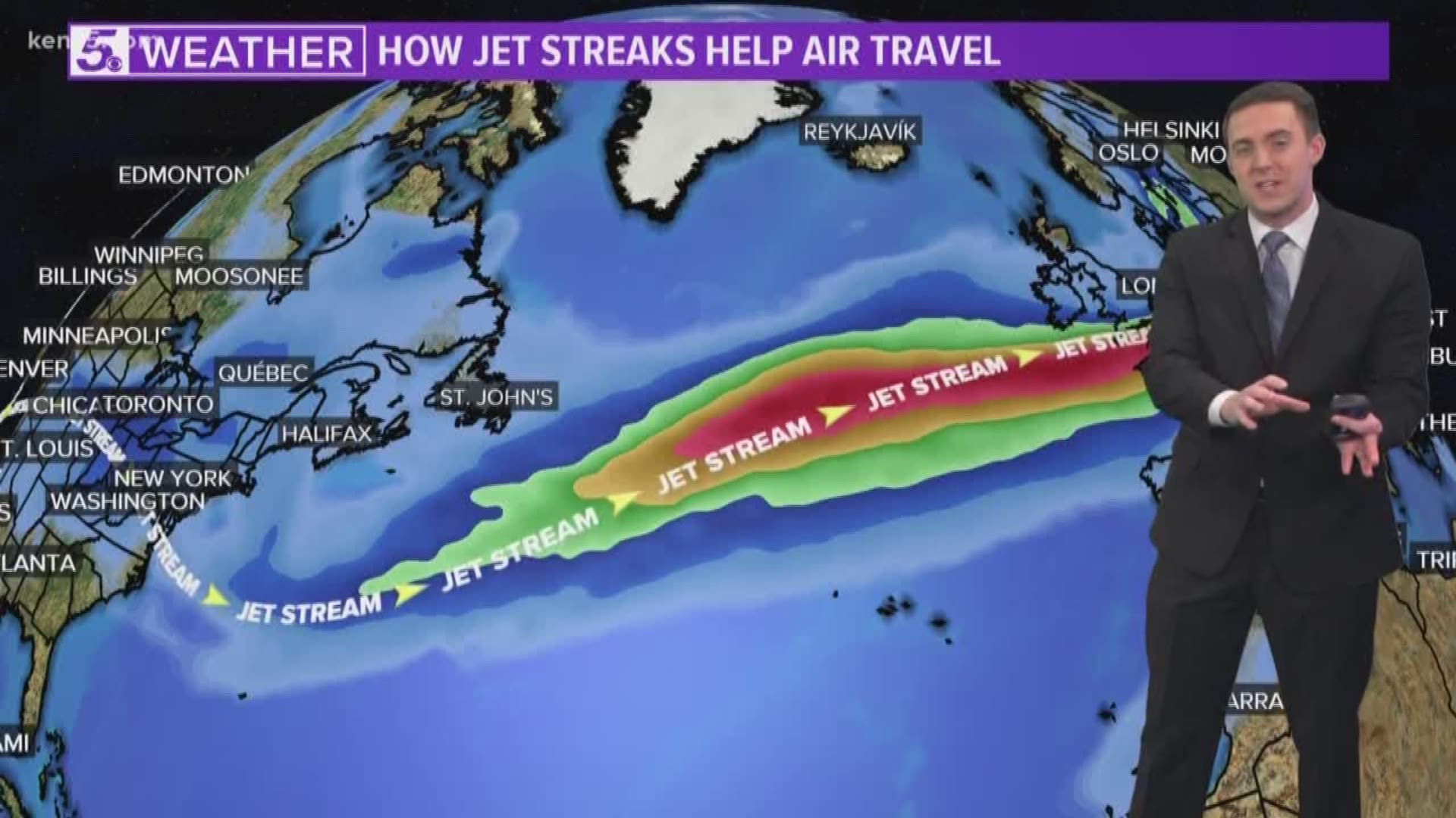 Meteorologists often talk about the jet stream as being a steering source for weather systems, but it can also be something that helps aircraft travel faster.