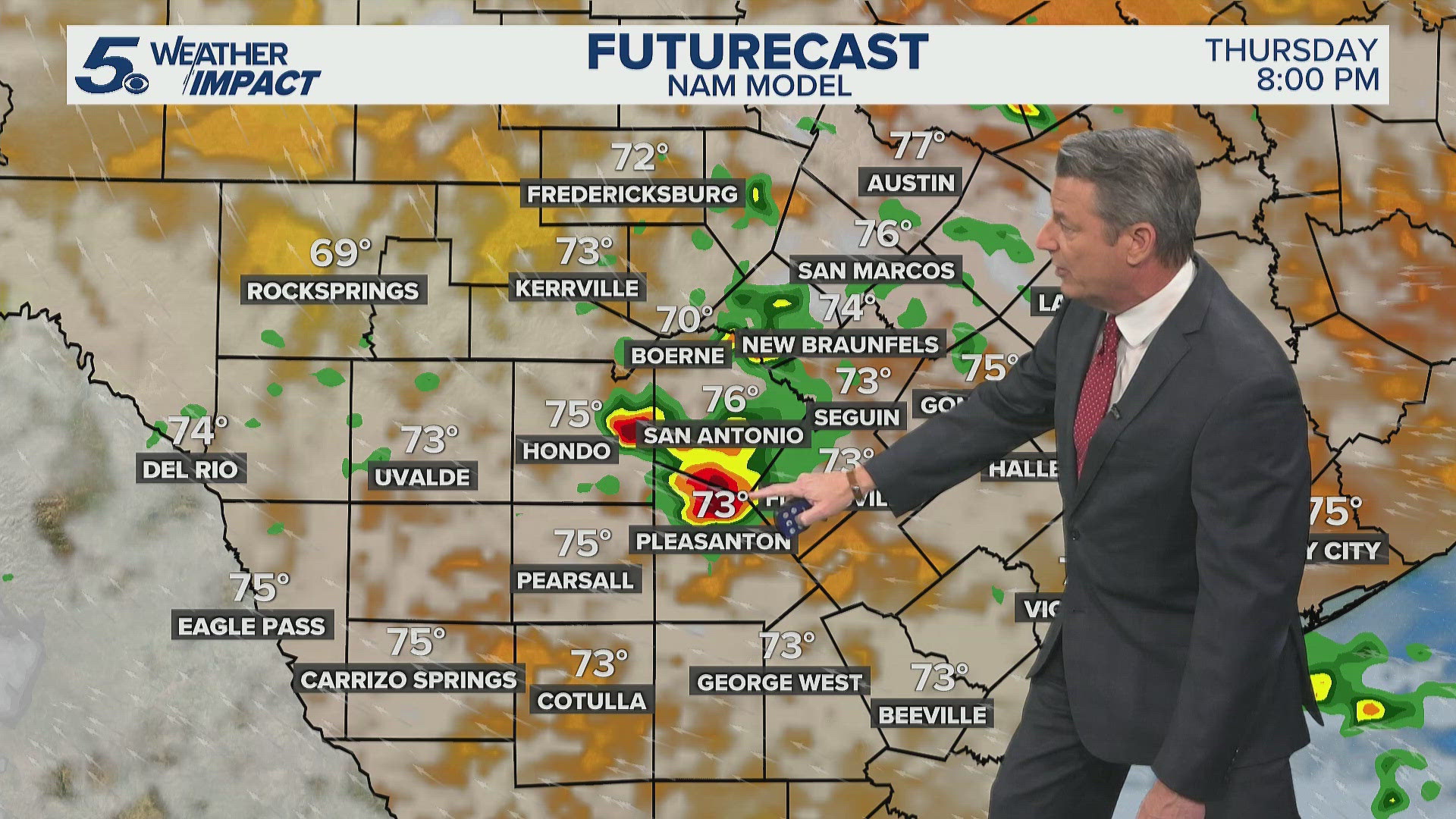 Rain chances begin to increase Thursday | KENS 5 Weather Impact ...