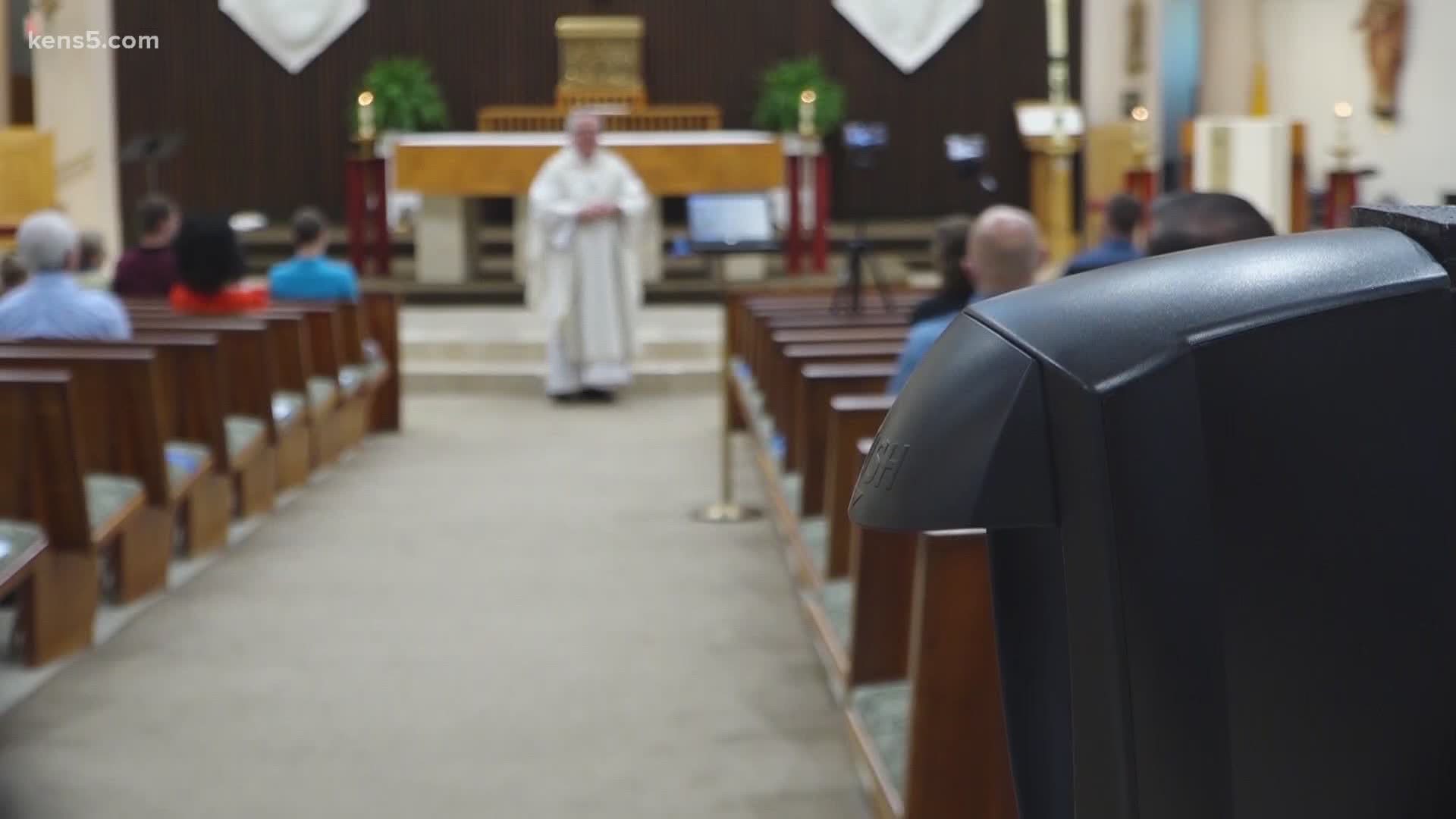 As parishioners reunited in socially distanced Sunday services, they say there was a sense of community that live-streamed mass didn't provide.