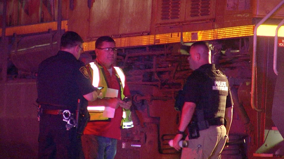 Man hits train with ax causing dangerous boomerang effect