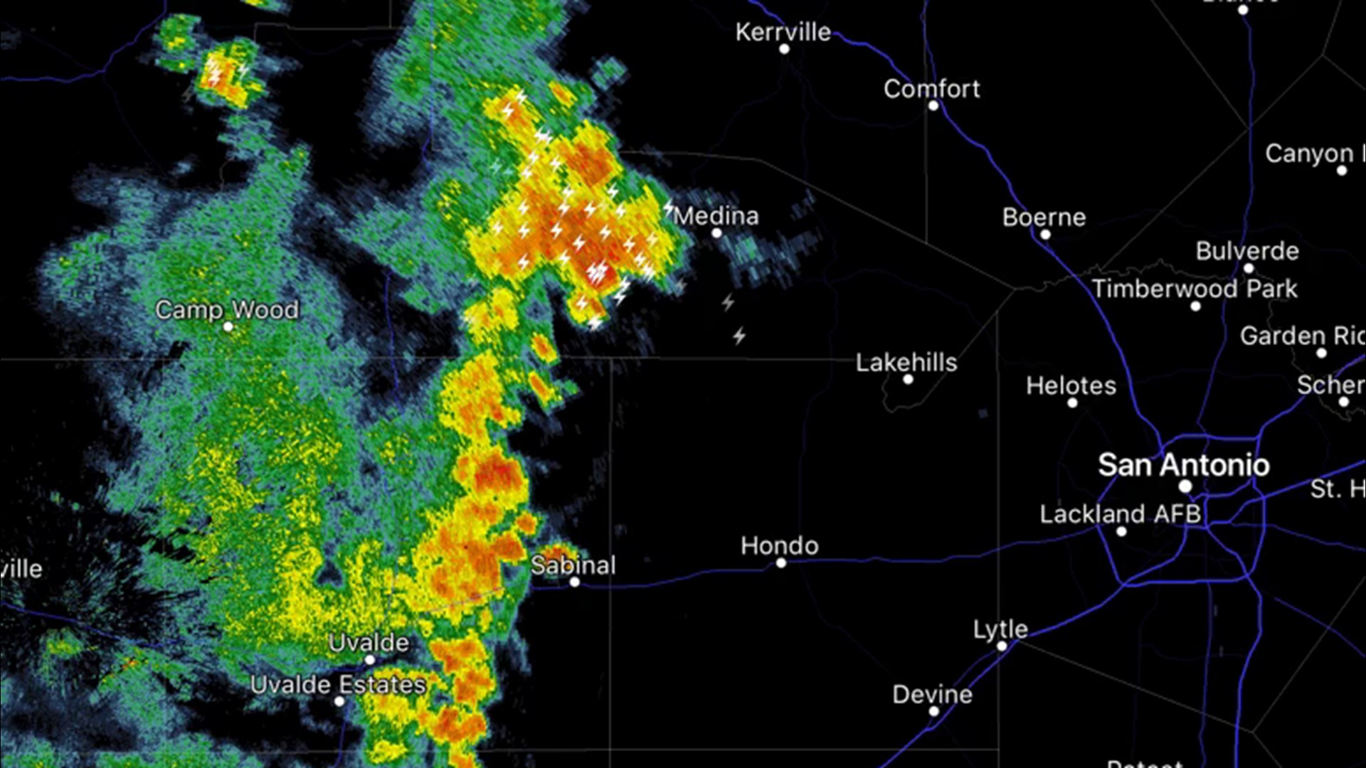 Flash Flood warning for western Bandera County, storms moving toward ...