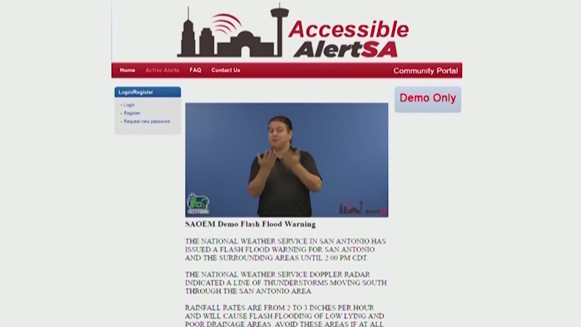 The City of San Antonio's Office of Emergency Management is partnering with local company Deaf Link to send out alerts in American Sign Language (ASL) during an emergency or weather event. Eyewitness News reporter Roxie Bustamante has more.