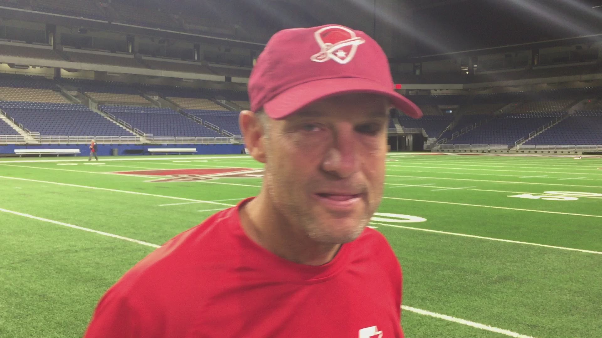 Commanders coach Mike Riley talks about this week's game against Orlando