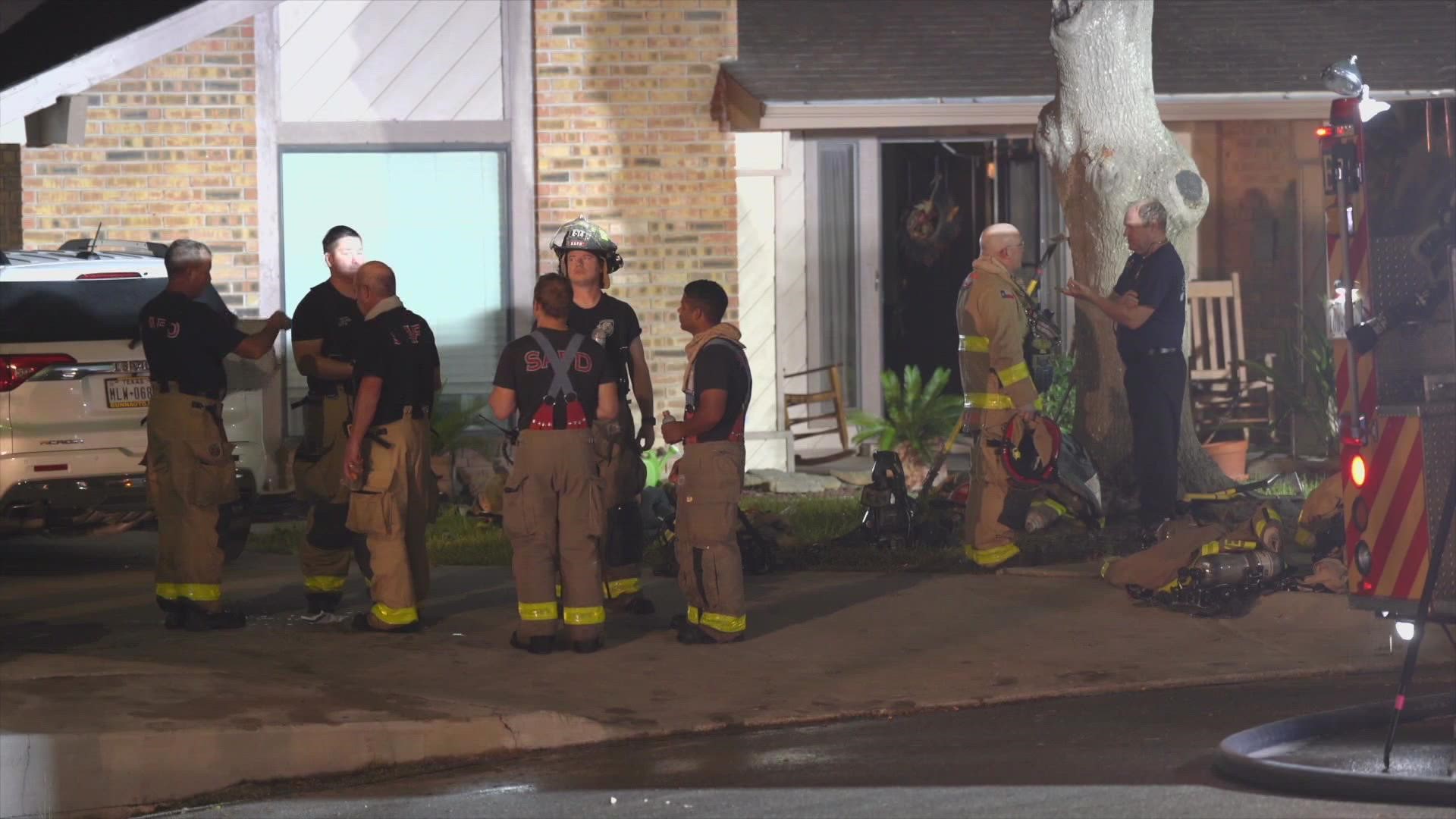 There was a small fire in the back of the home that the firefighters put out. The man was found in the home suffering from smoke inhalation.