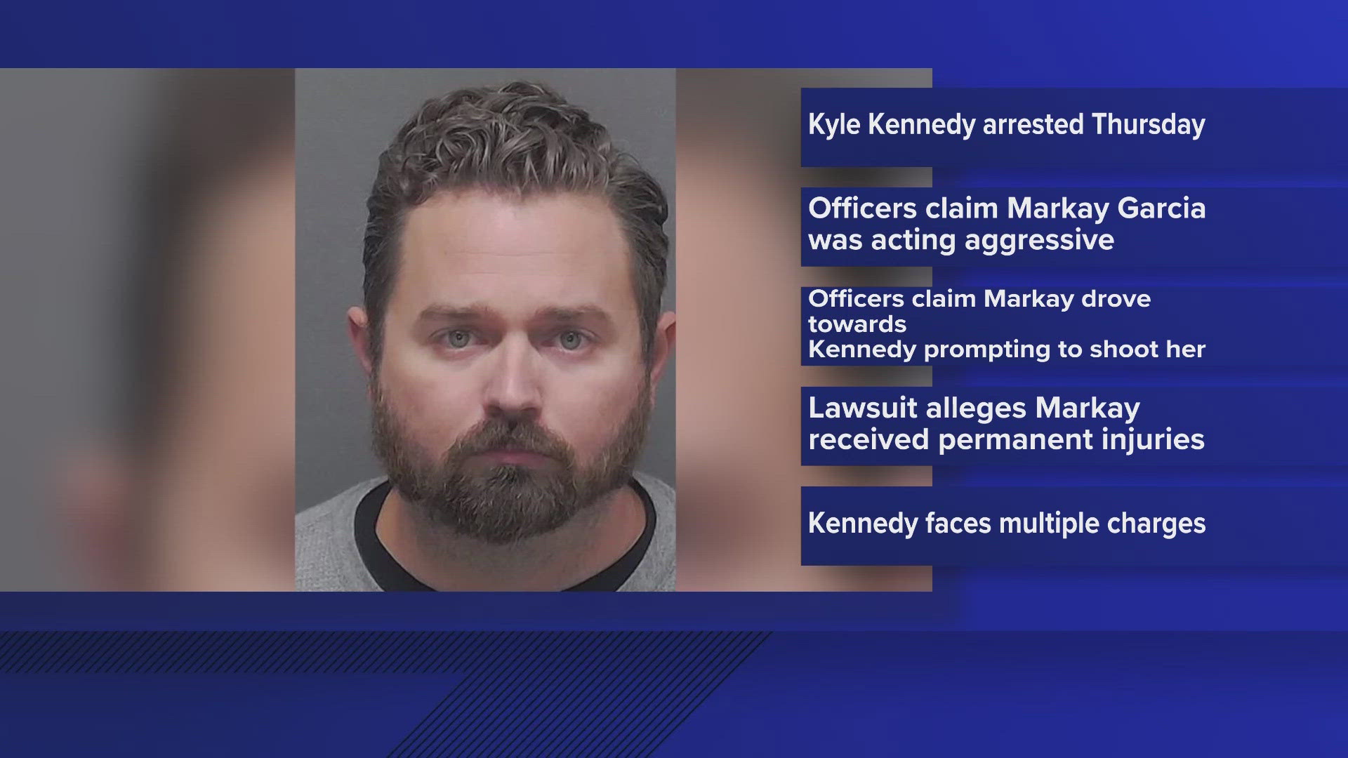 NISD say the officer, Kyle Kennedy was placed on administrative duty and faces several charges including aggravated assault by a public servant.