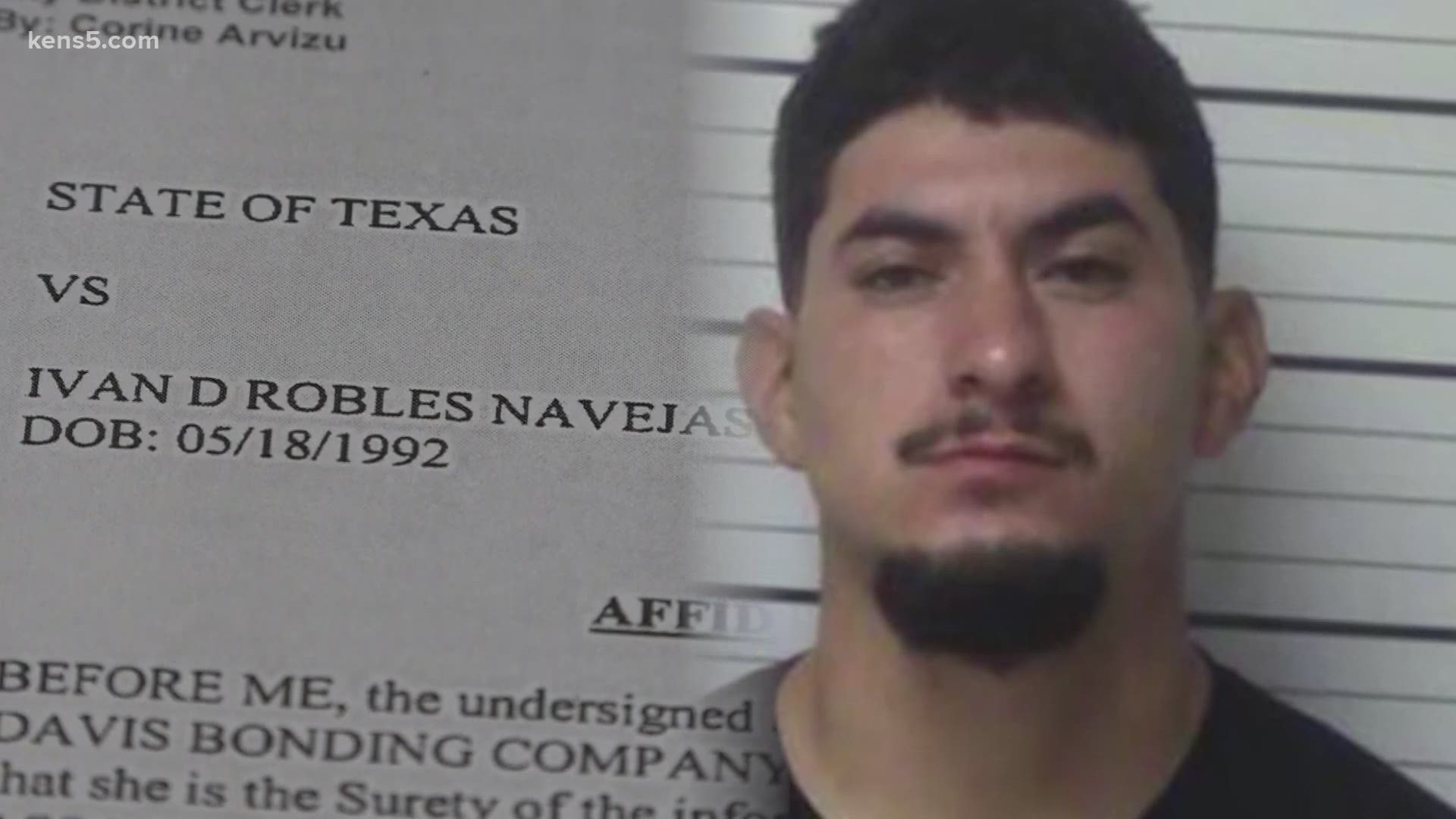 Ivan Robles Navejas was out on bond for a 2018 incident in which he's alleged to have hit someone with a truck and bit off part of his ear, records show.