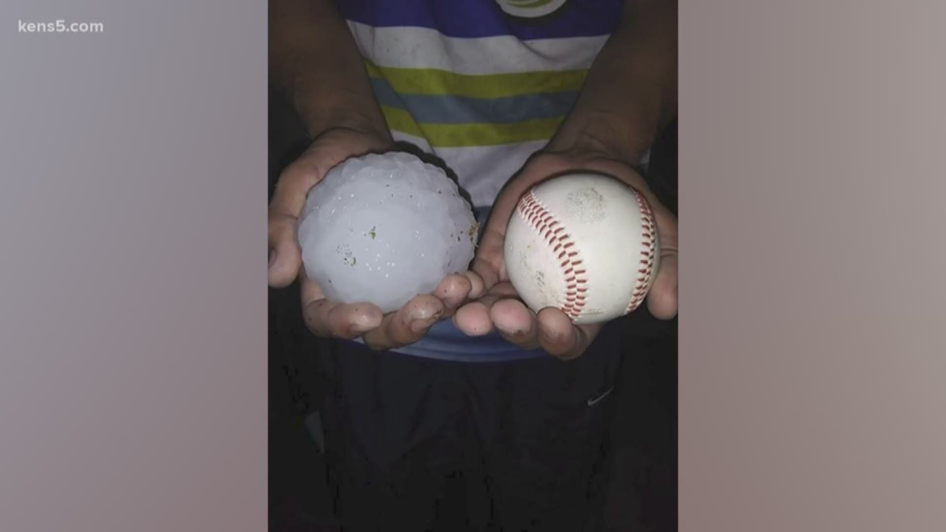 We're taking a look at just how serious the hail was in Del Rio, Texas.