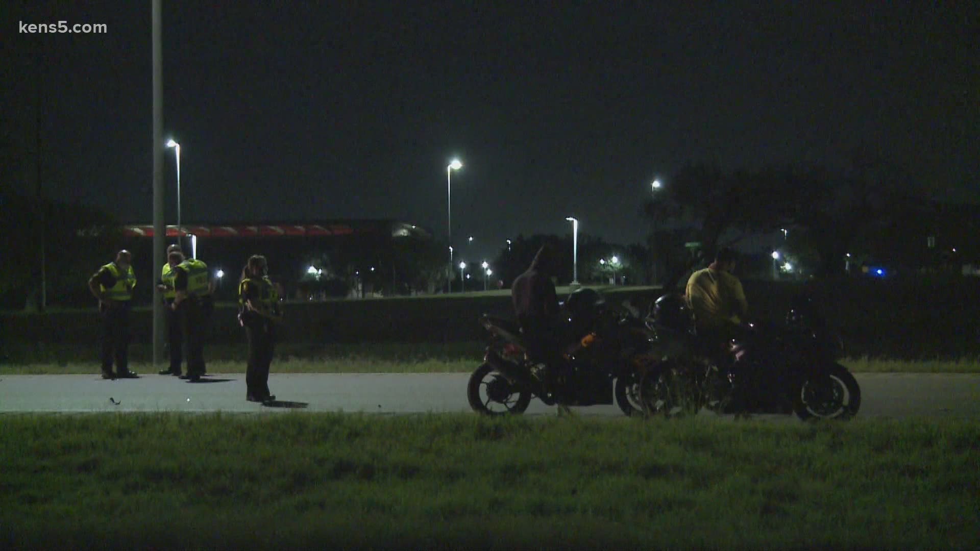 One person who was thrown from his bike died at the scene on Loop 410 late Monday night.