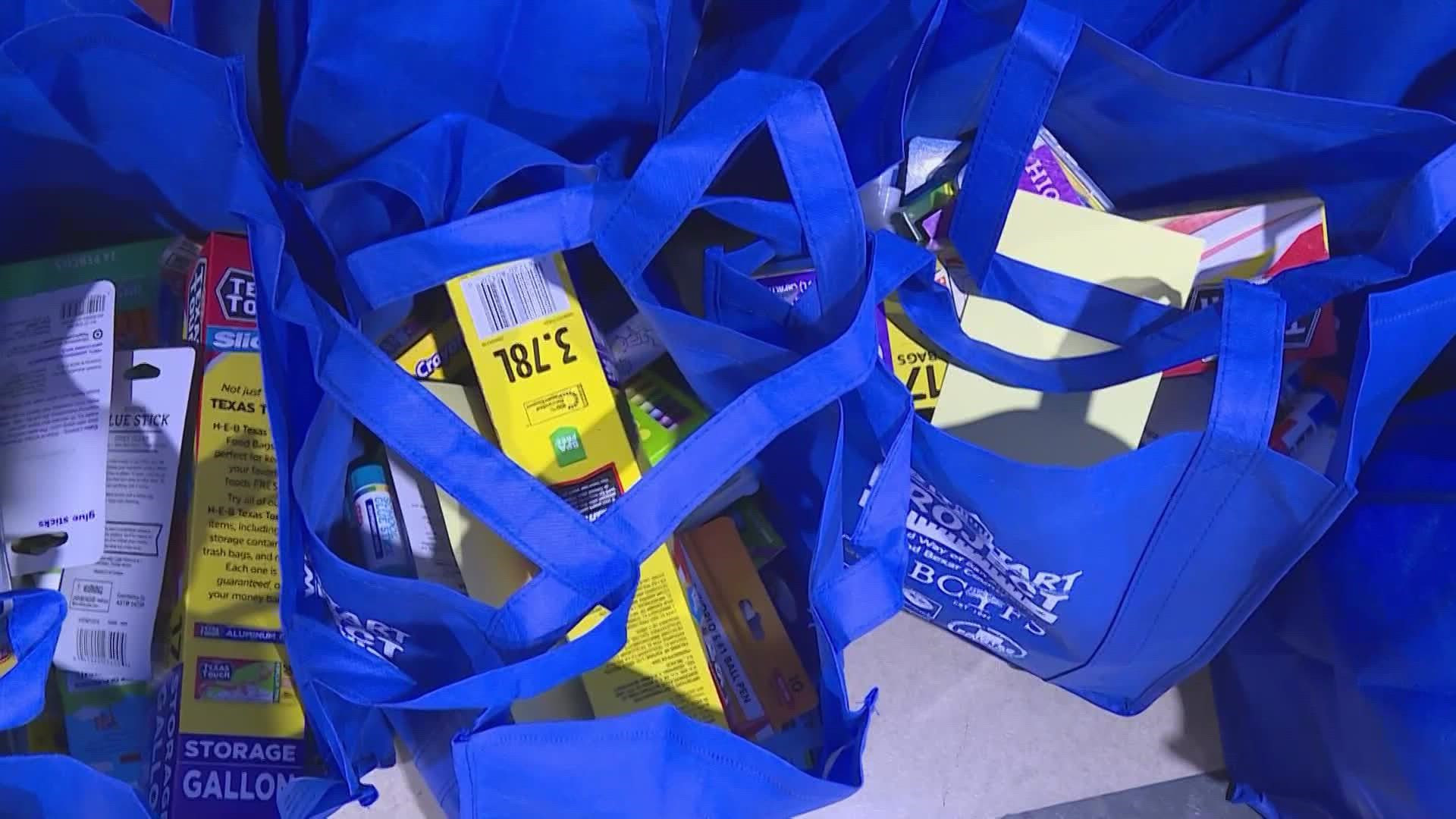United Way of San Antonio and Bexar County organizers will distribute $80,000 worth of school supplies to Edgewood and Southwest ISD teachers Monday morning.