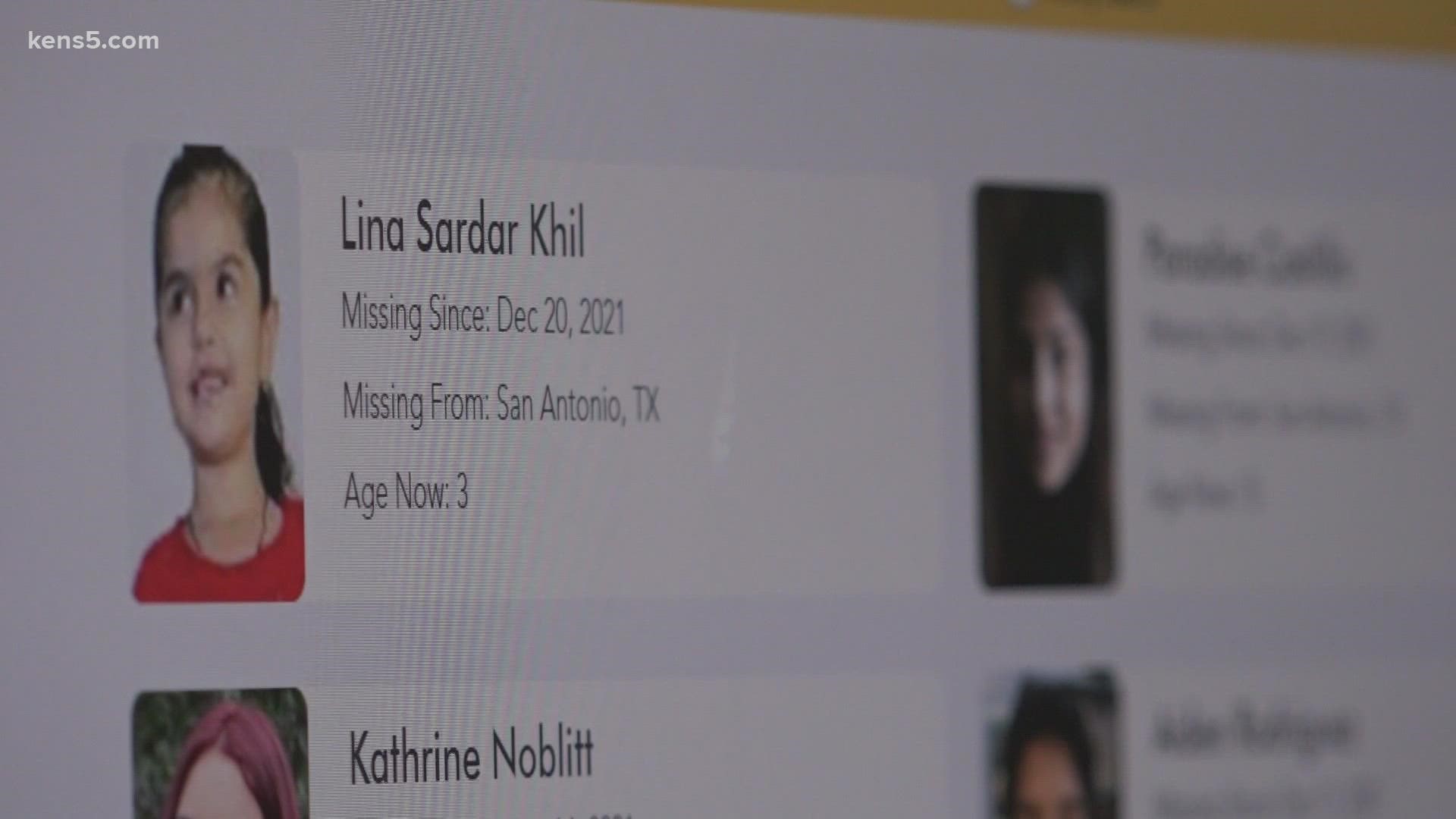 According to the National Center for Missing and Exploited Children, a total of 34 children are missing from the San Antonio area.