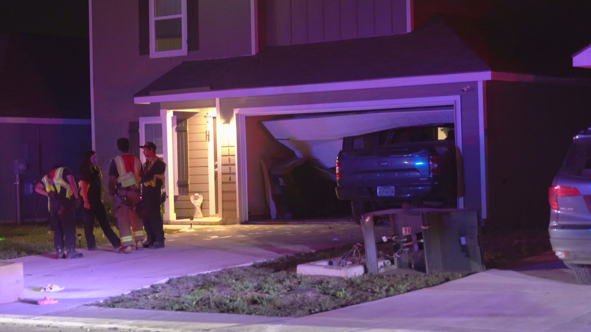 Police say the driver told them she made the turn too fast and ended up crashing into the home.
