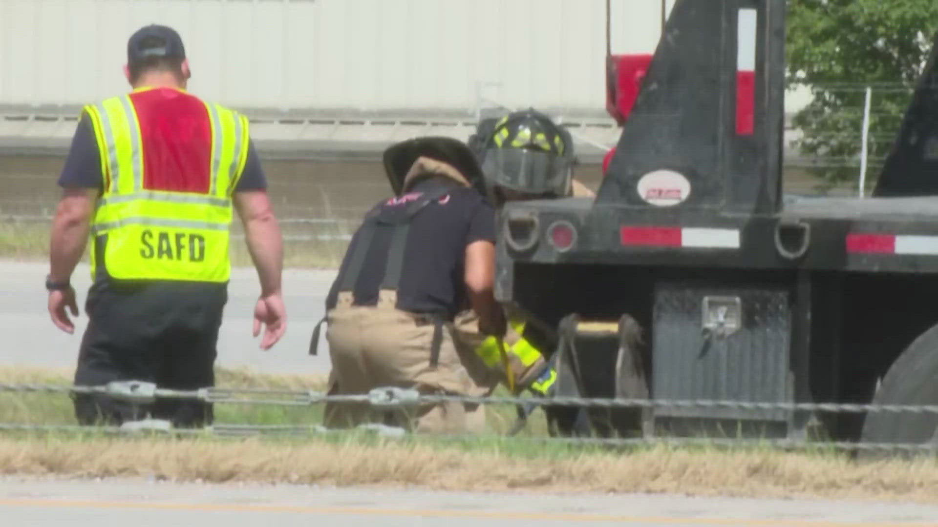 Officials said the person was killed after being ejected from their vehicle in a crash on Loop 410.