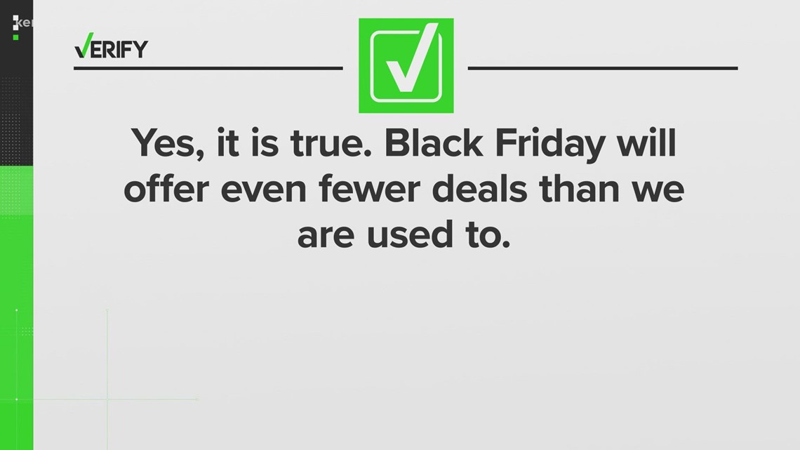 VERIFY Yes, it is true. This year's Black Friday will offer even fewer